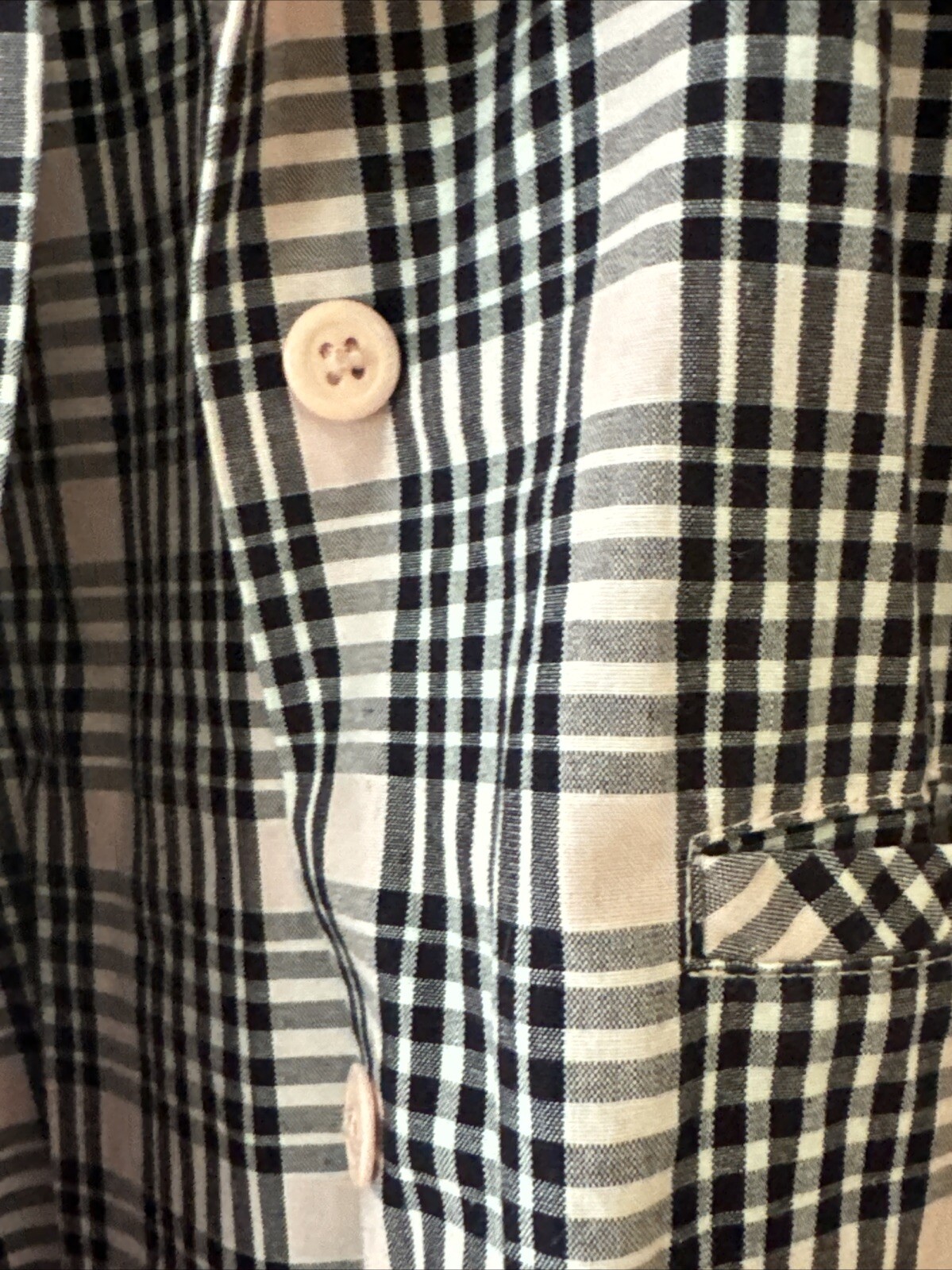 Vintage 80s Skirt Set Womens Cotton Plaid Skirt (6)& Blouse(8)