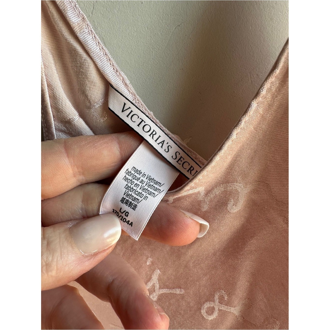 Victoria’s Secret Pink Satin Script Cami Coquette Balletcore Loungewear Tank L