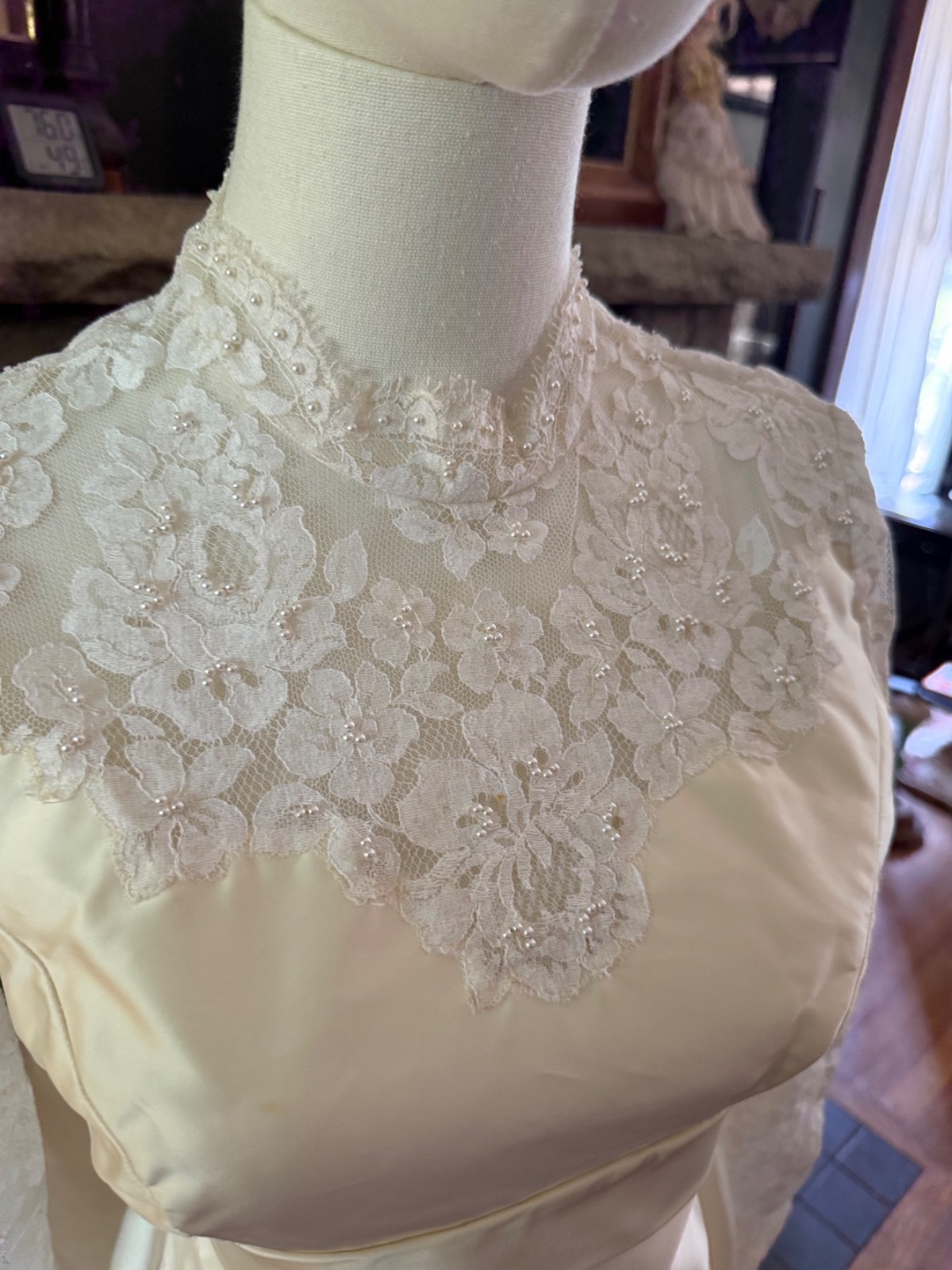 Vintage 1970’s Cottagecore Victorian Revival Wedding Gown / Dress XS / SM