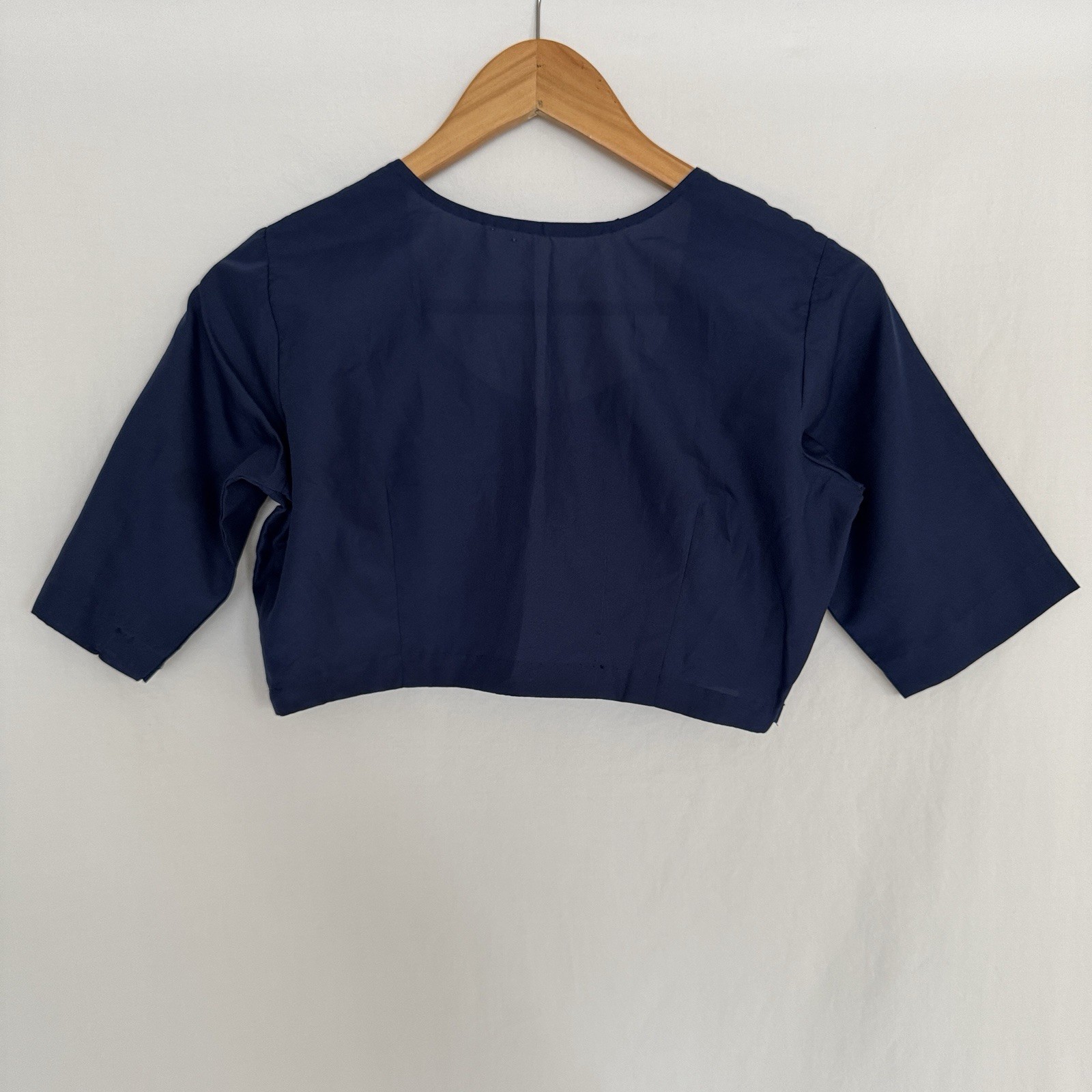 Vintage 60s/70s Bolero Top Navy Blue Women’s Fitted Crop Top Xs-S