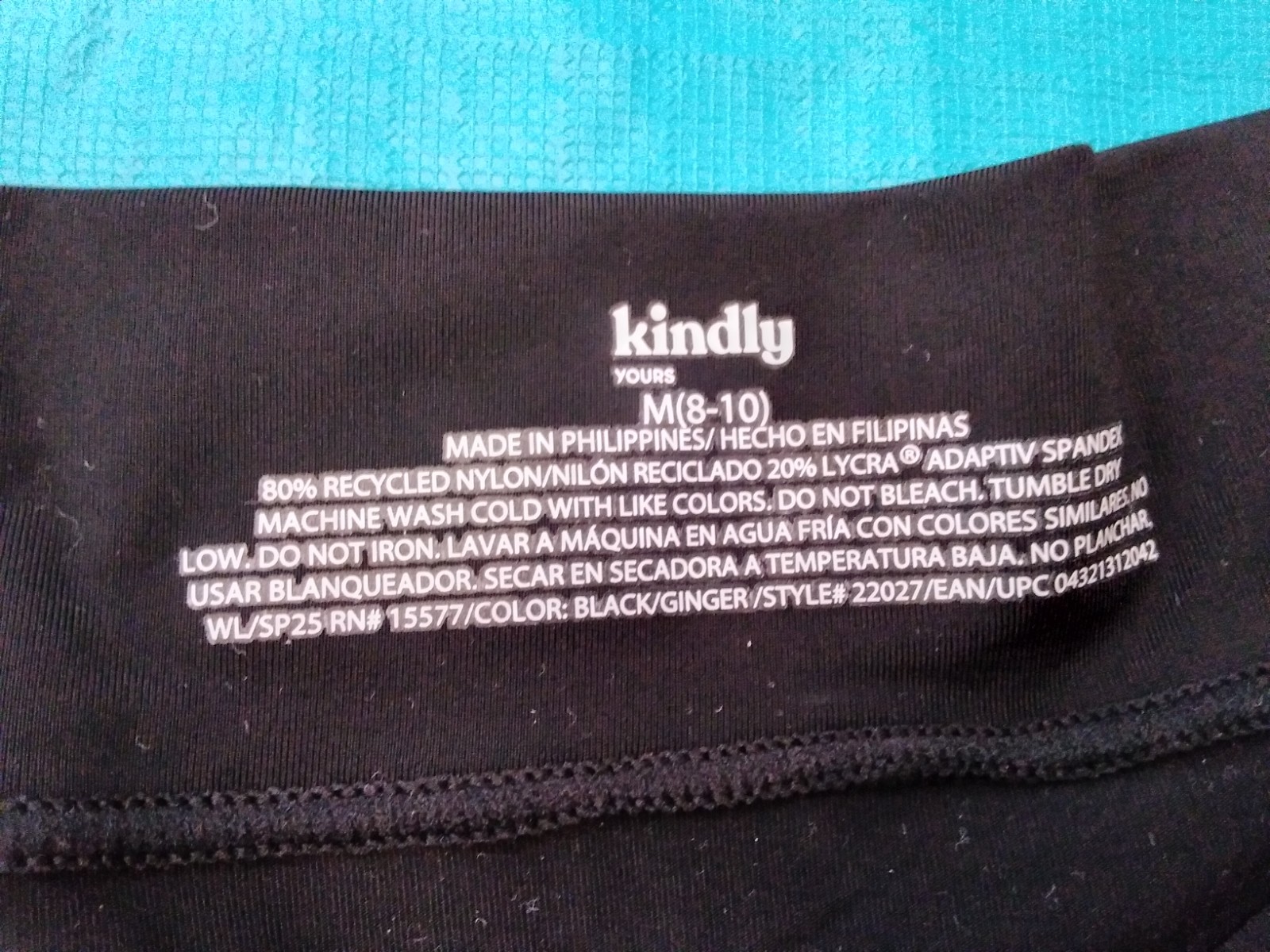 Panties 1 Pair Women’s THONG Kindly Yours Brand Size Medium 8-10 NWT Black