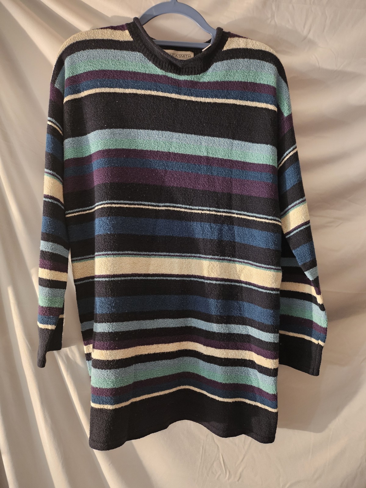 Vintage tunic style woman’s sweater size Small Amanda Smith Stripes