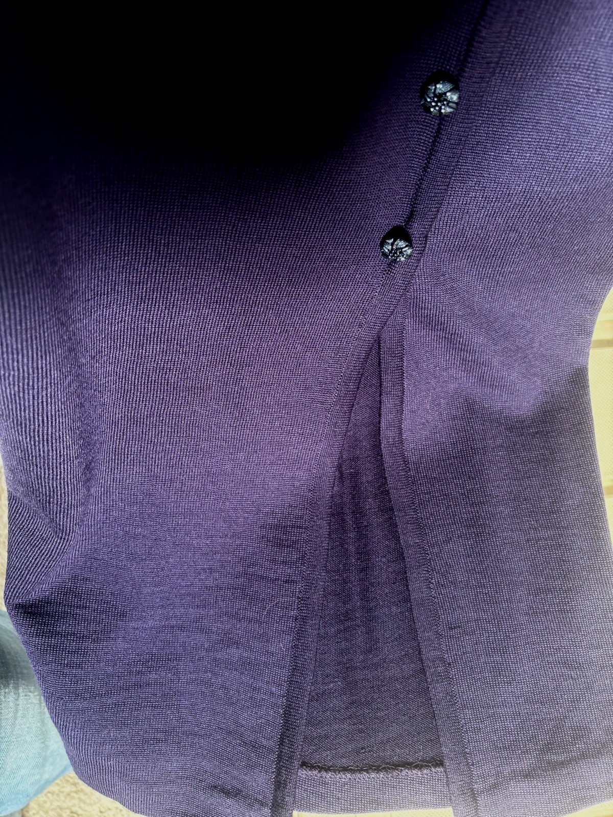 Vintage Carole Light Weight Long Sweater Dress NWT med Purple w/gorgeous beading
