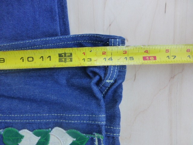 New, never washed Bon Bon size 15 woman’s blue jeans leaf pocket vintage qu b