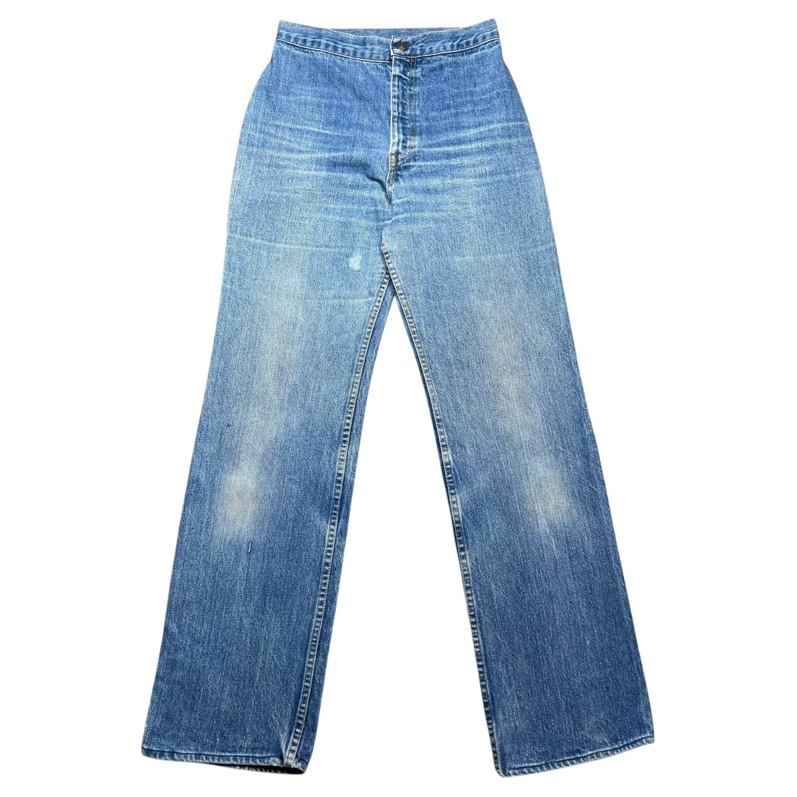 Vintage 1970s Levi’s Orange Tab Straight Leg High Waisted Denim Jeans 26 x 30.5