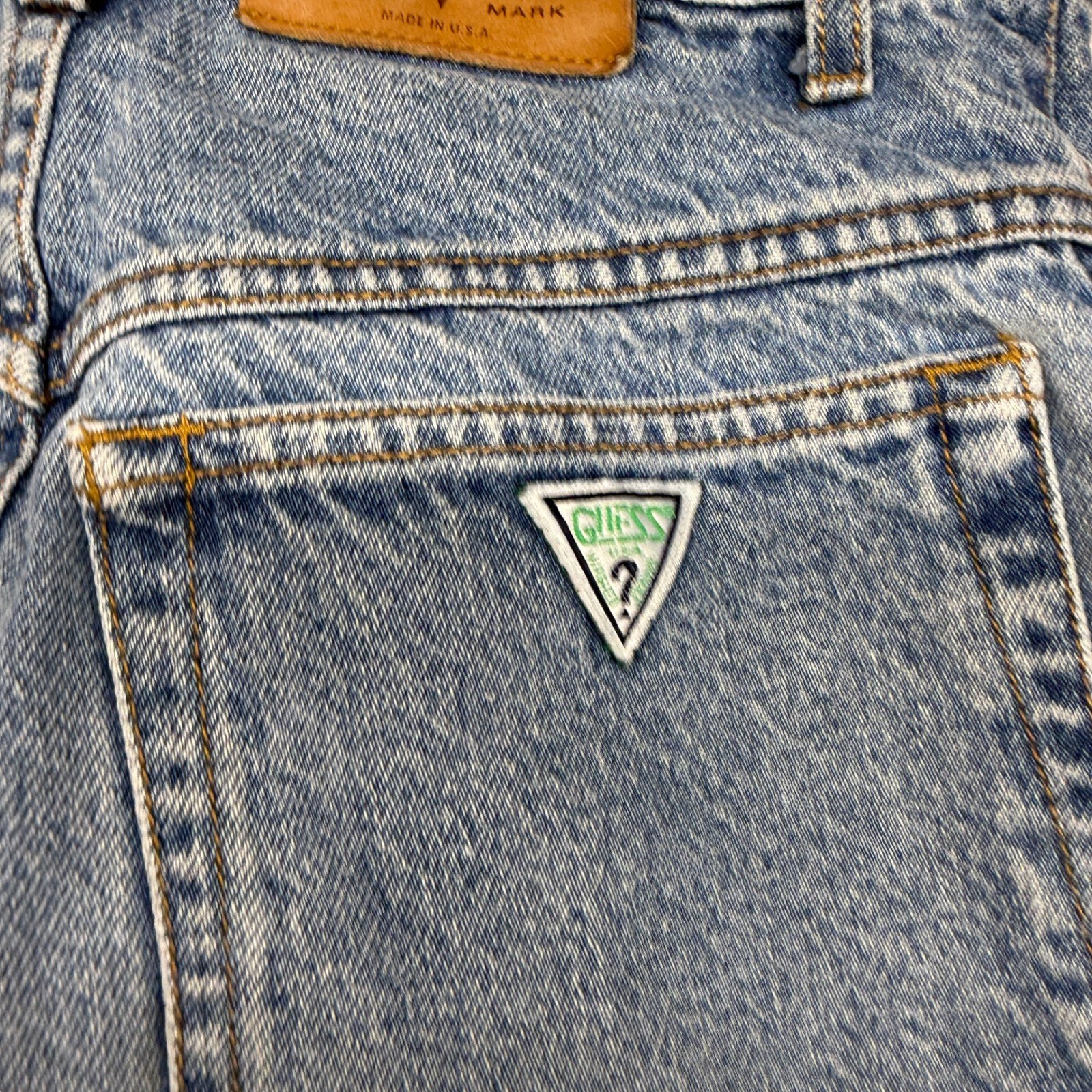 Vintage Guess Jeans Georges Marciano High Waisted Straight Leg Blue Denim 29×32
