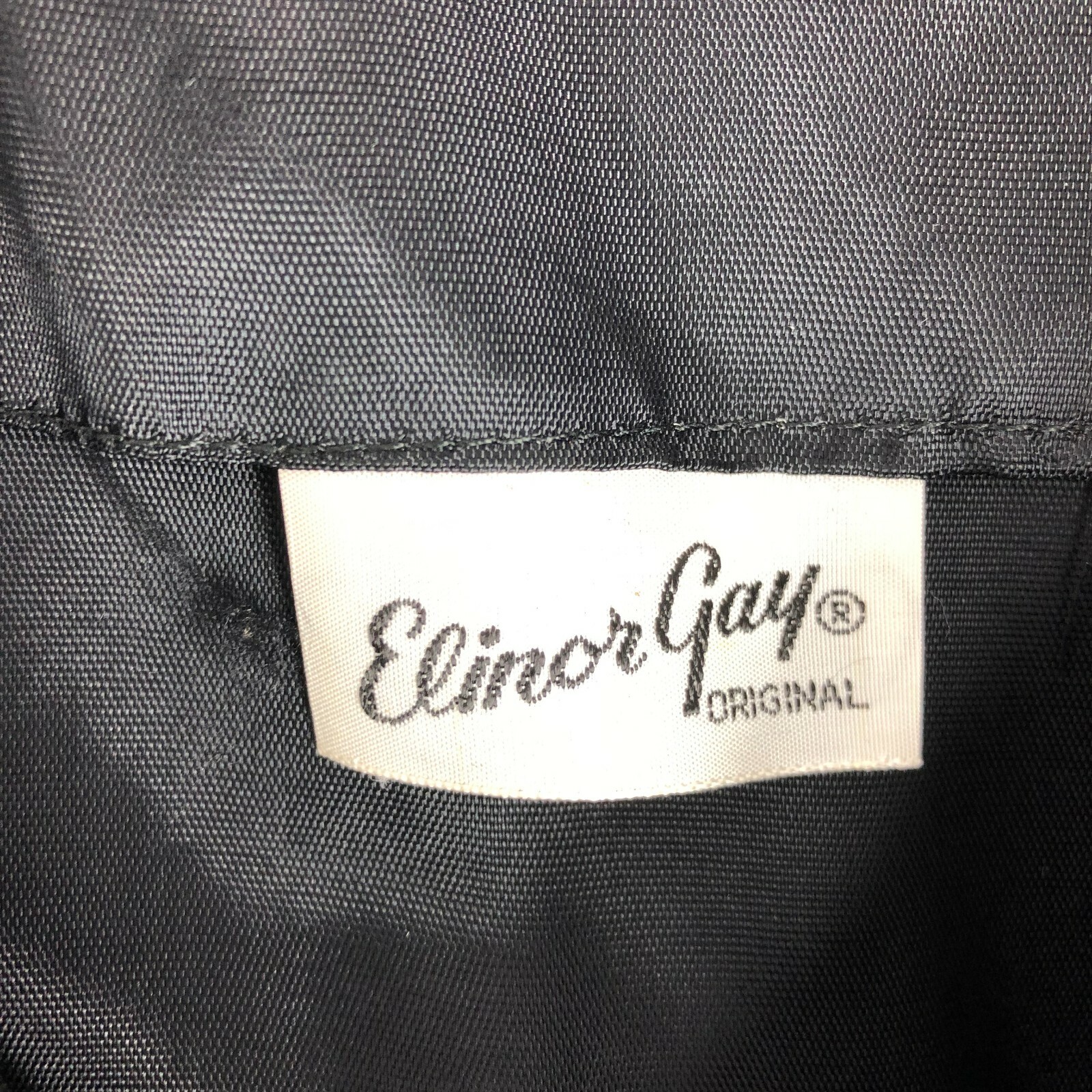 Elinor Gay Vintage Womens Siz 14 Dress Black Ruffle Sleeveless Pink Bow Belt 96K