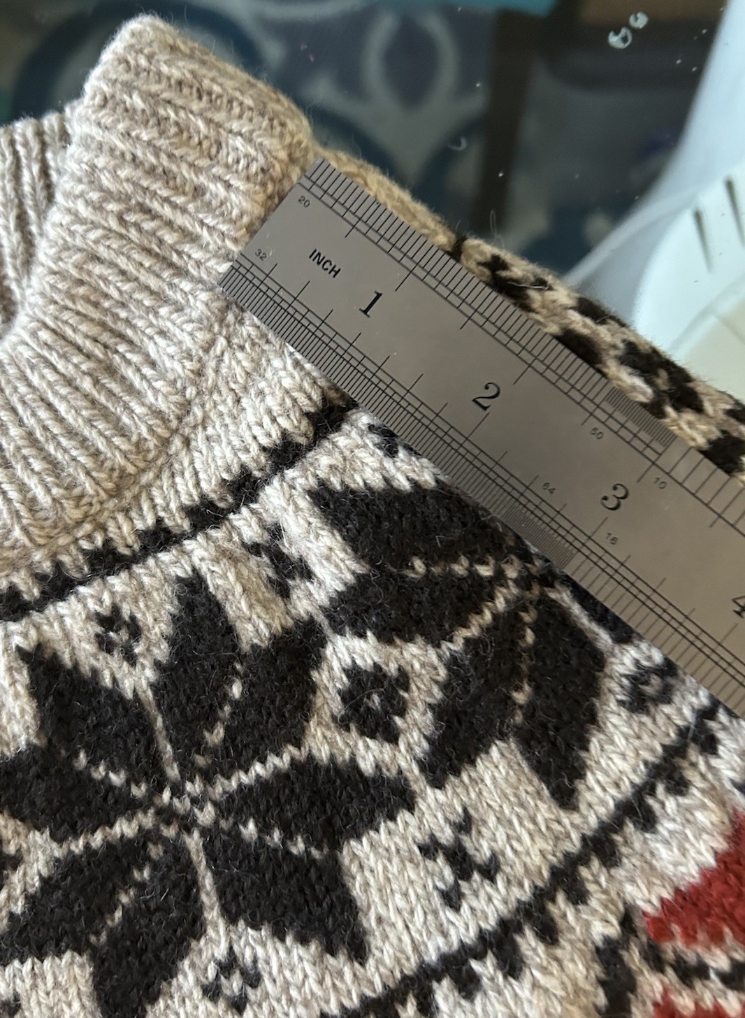 Vintage Woolrich Sweater Fair Isle Size L Wool Blend Pullover Celtic Cross 1960s