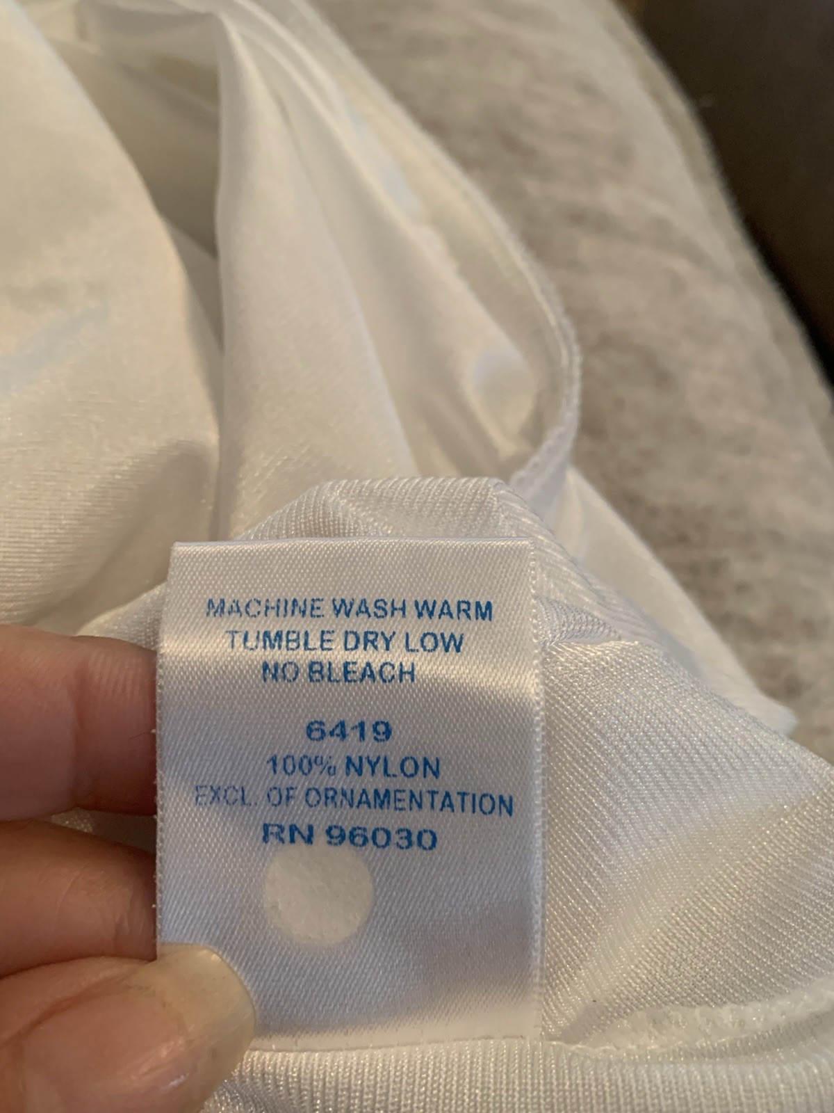 VELROSE HALF SLIP, SIZE 5X, White Nylon, 31” Long, EPOC