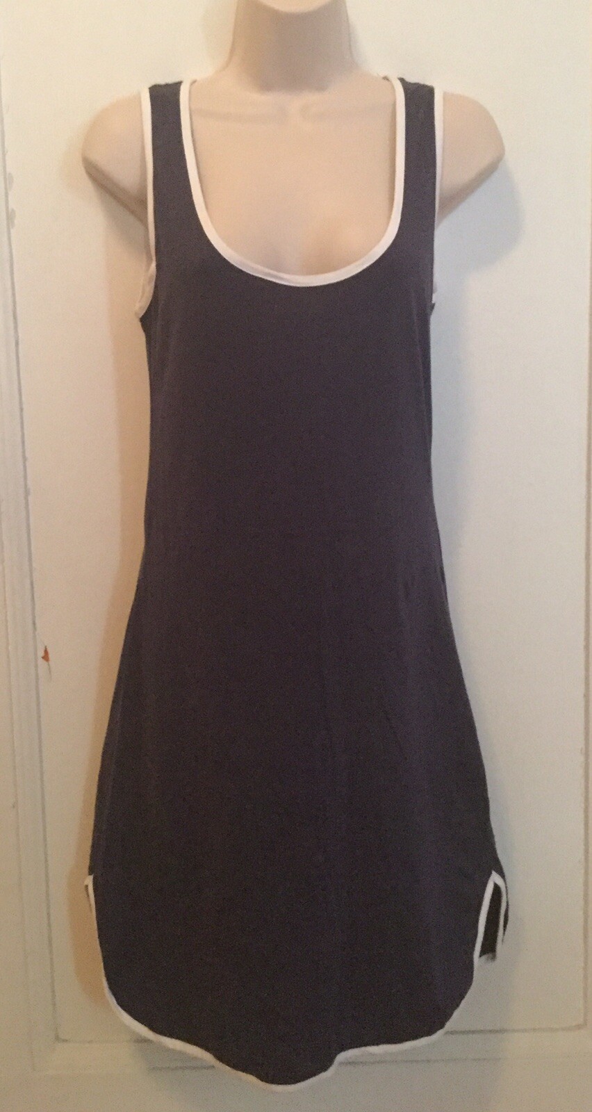 Retro Y2K LUX Raver Club Kid Hip Hop Tank Cotton Dress Trainer Jersey Dress S/M