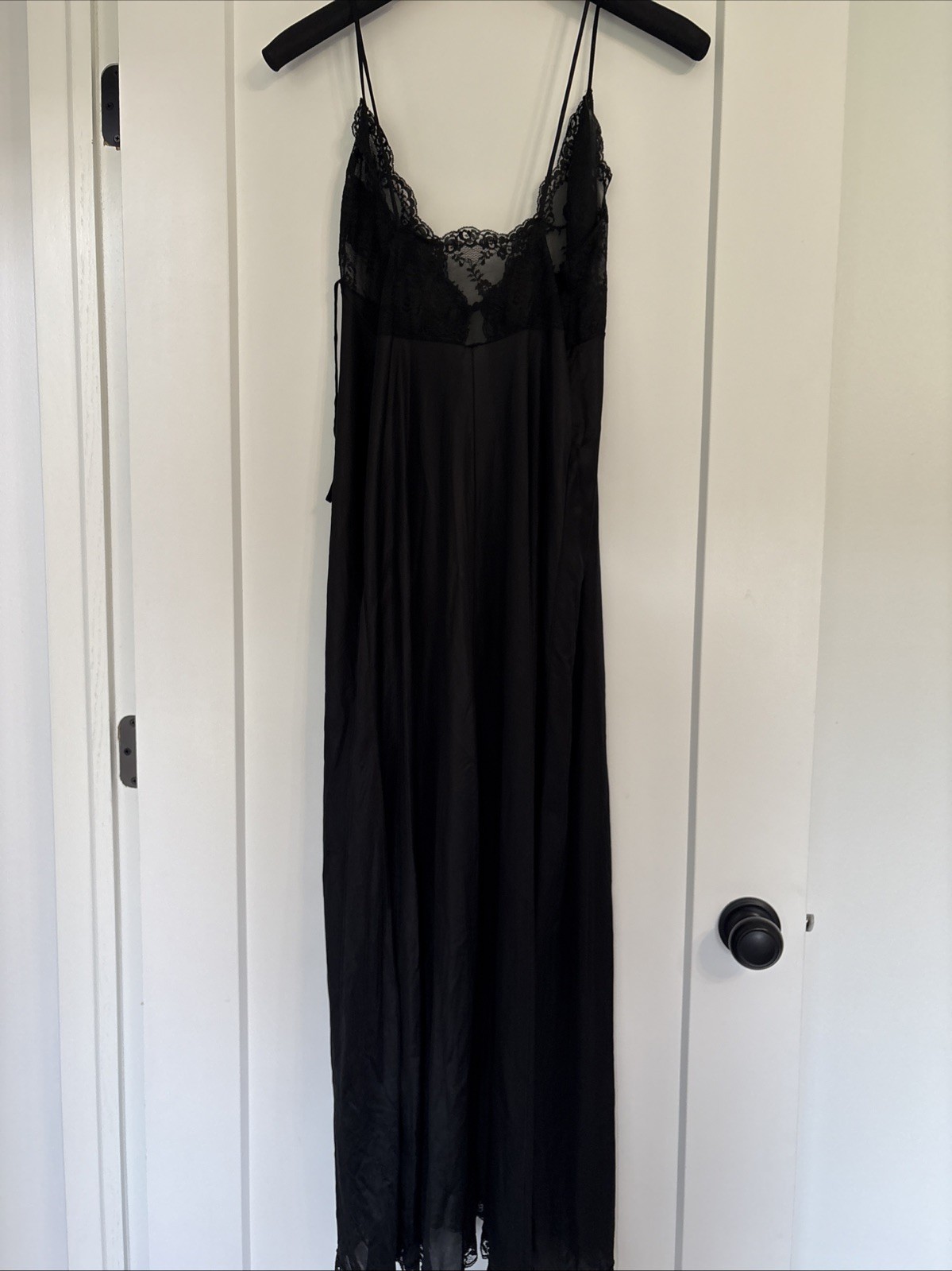 Vintage Pandora Lingerie by Chic Nightgown & Robe Open Tie Front Lace Romantic