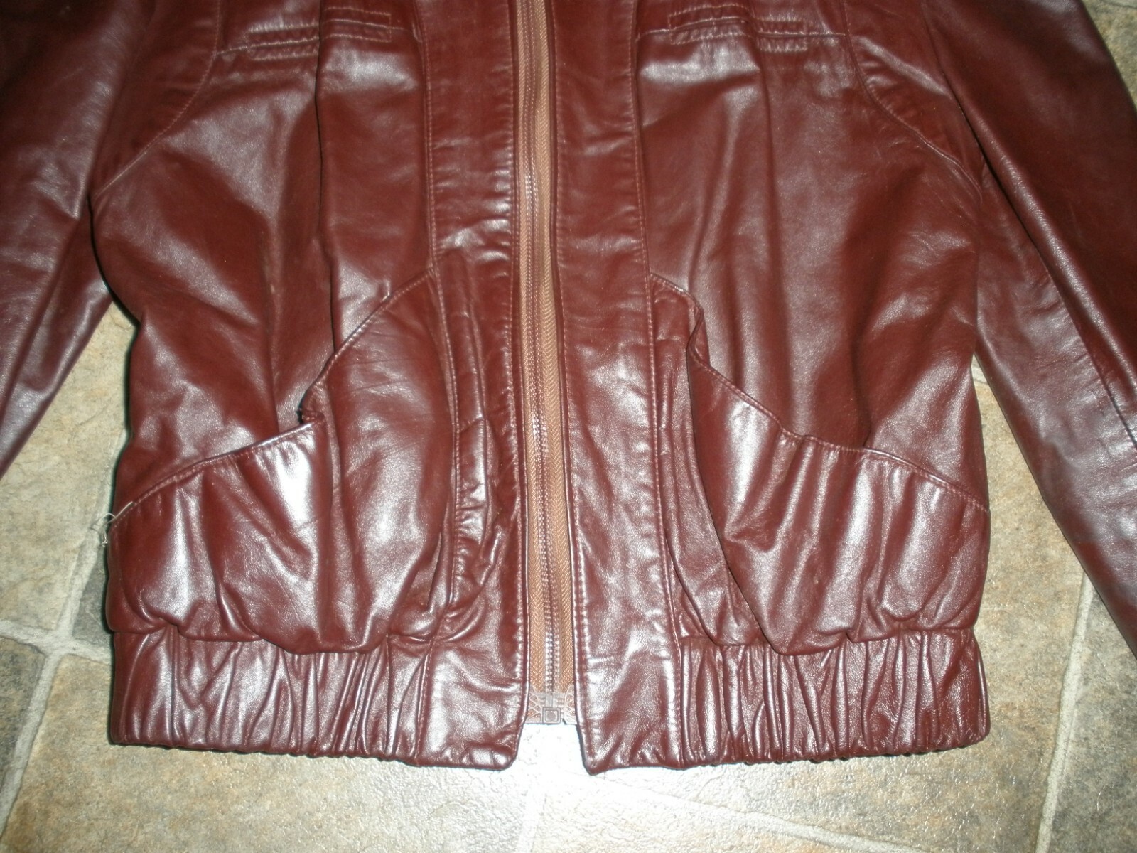 Vintage Woman’s Leather Jacket Northside Fashions USA Size 12 Maroon