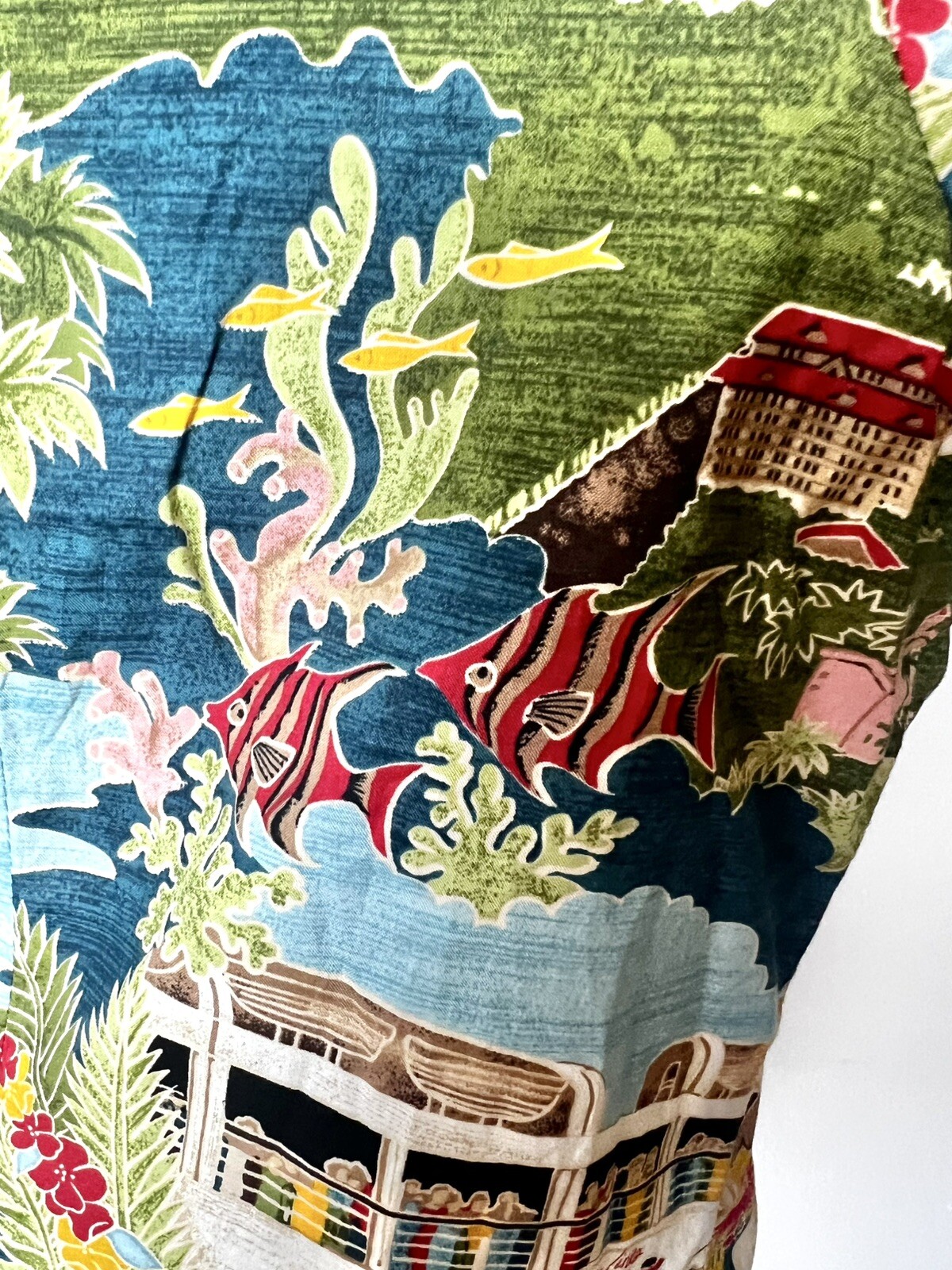 NANI Of HAWAII 90’s 90s Y2K Vintage Hawaiian Tiki Copyright Aloha Blouse Top XL