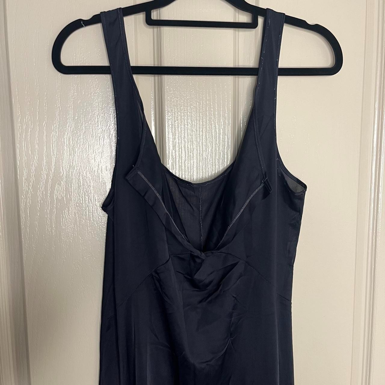 Vintage Bestknit Black Satin Slip Maxi Dress Size 16. I recommend 14