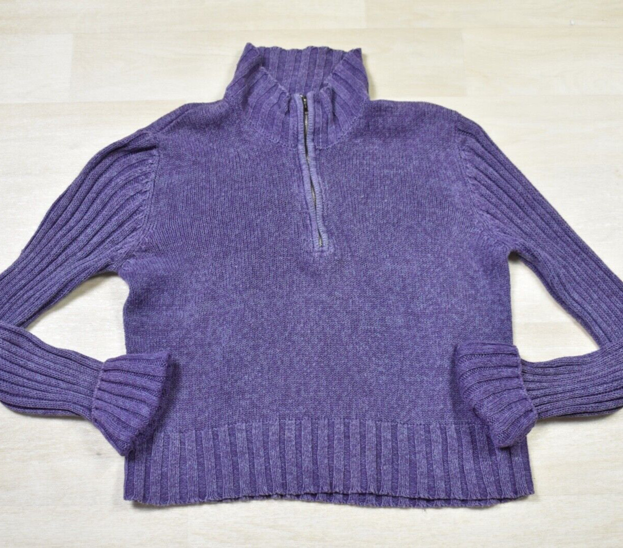 90s Y2K American Eagle Outfitters Womens 1/4 Zip Sweater Purple VtG