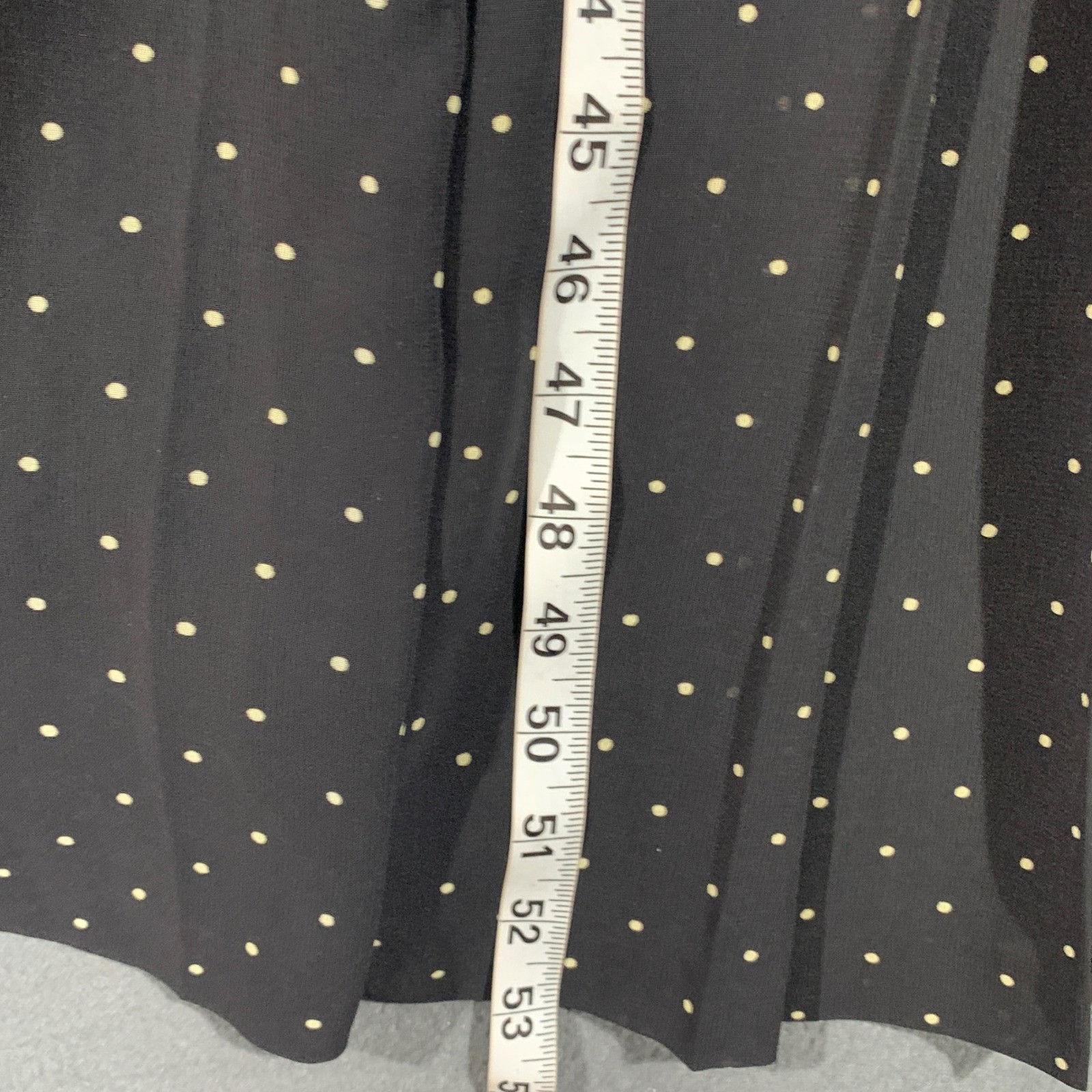 Cynthia Howie for Maggy Boutique Polka Dot Maxi Dress Black Pearl Buttons Size 8