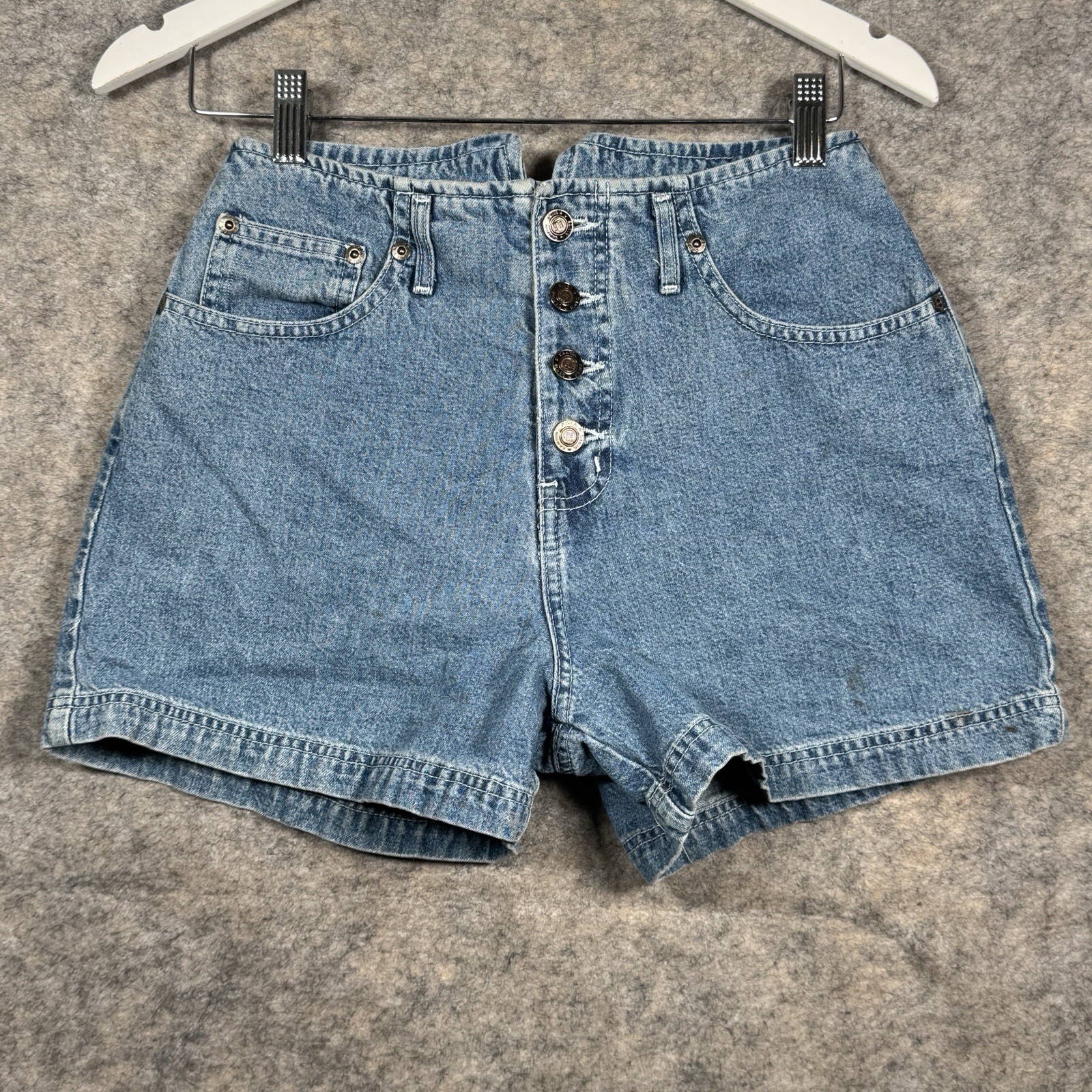 Vintage 90s Womens Canyon River Blues Button Fly Denim Shorts Size 5 26×3