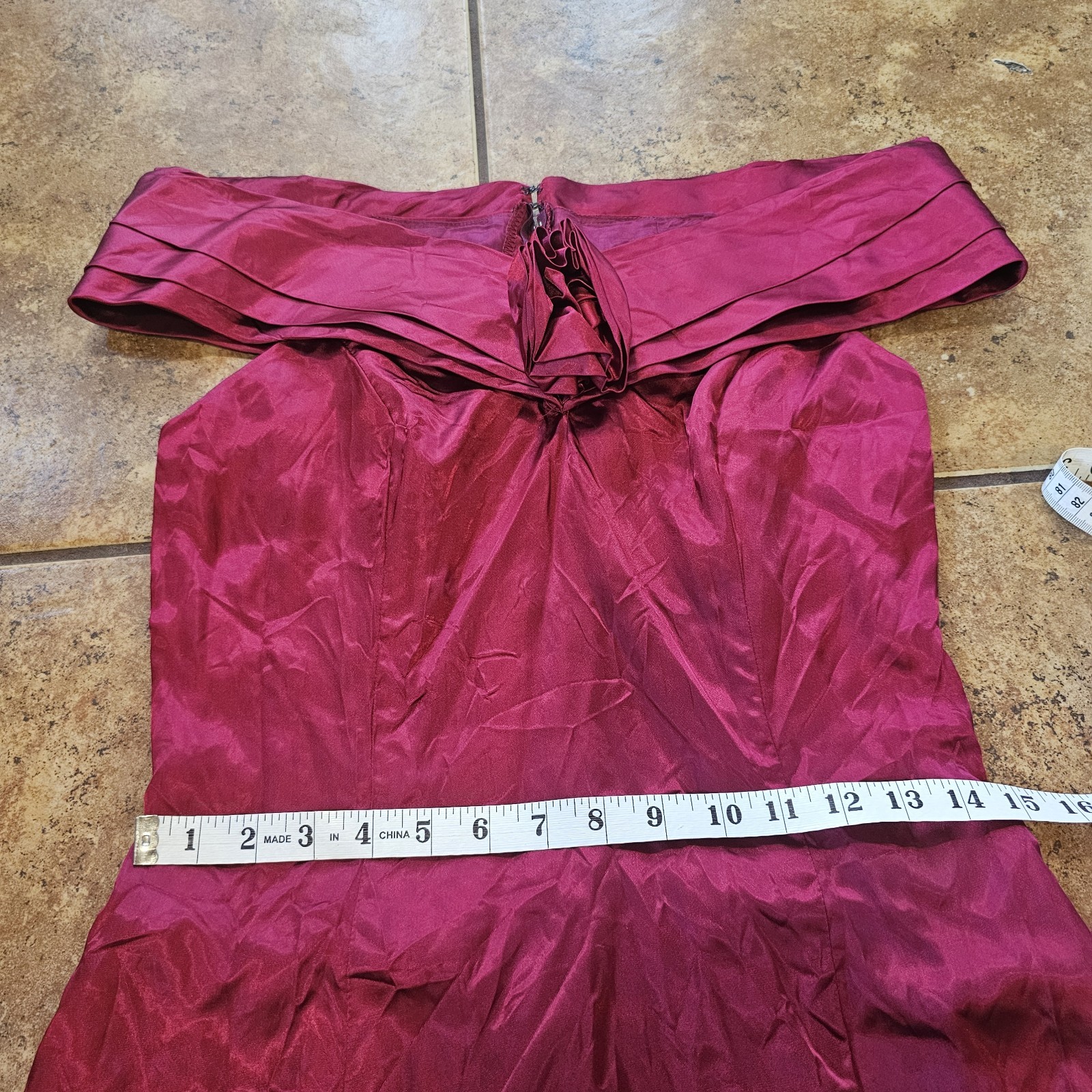 Vintage 80s Midi Dress L.A. Glow Red Acetate Size 9/10