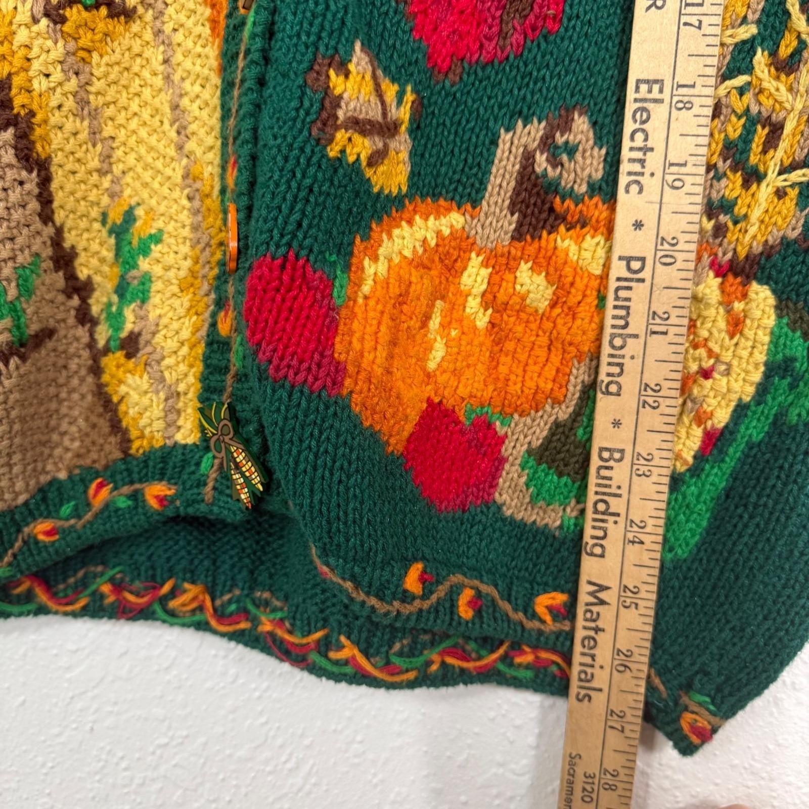 The Eagle’s Eye Large Sweater Vest Knit Harvest Farm Pumpkin Grandmacore Ramie