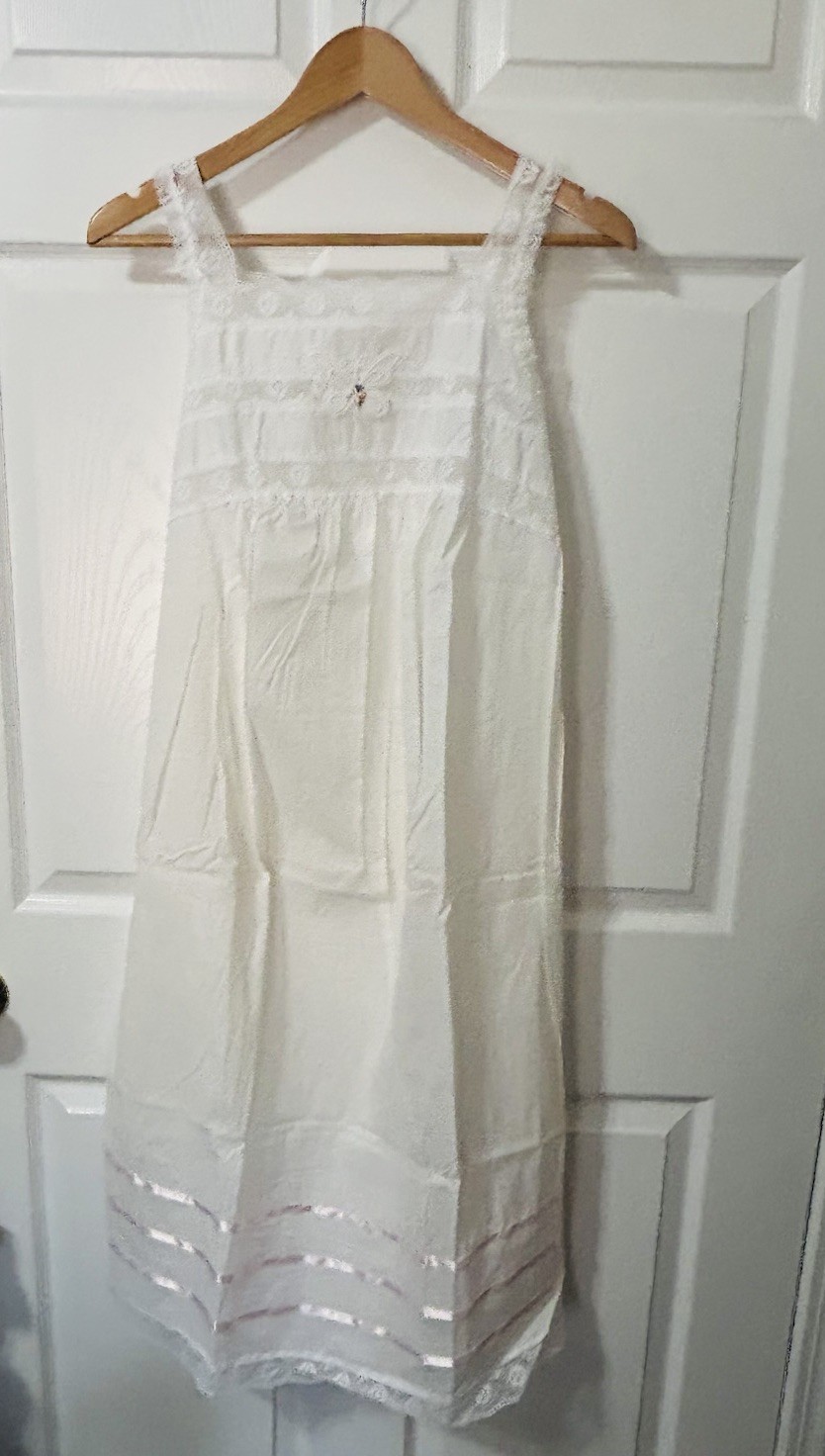 Night Flowers New York 100% Cotton Midi Dress Nightgown Cottagecore Petite 12205