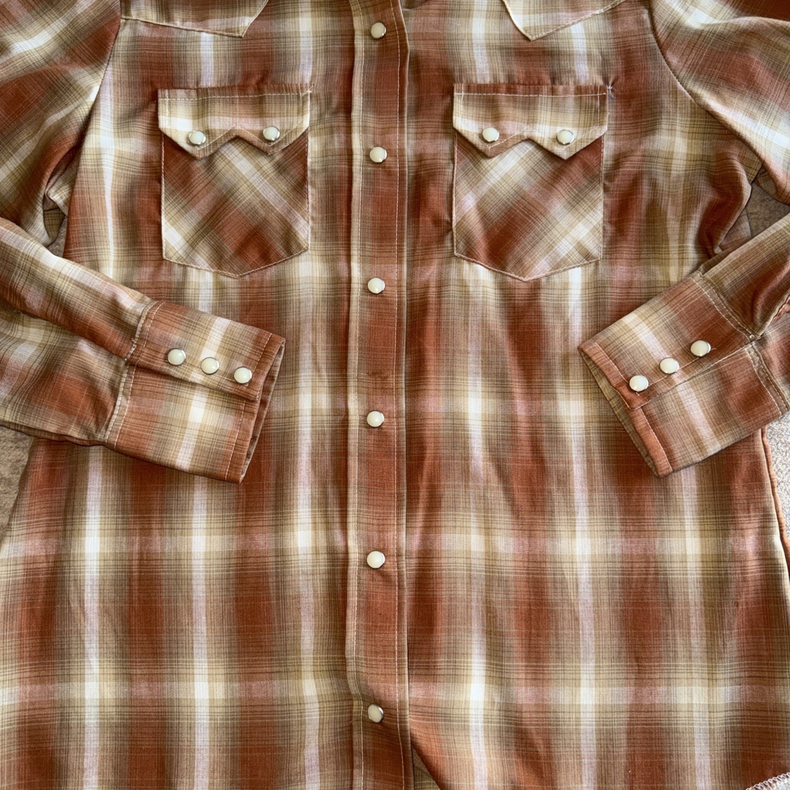 Vintage Women’s Dee Cee Brand Western Shirt Pearl Snap Size 36