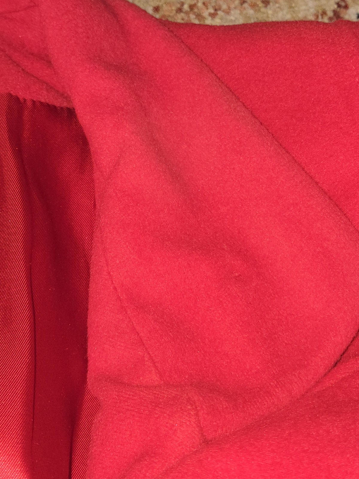 Vintage MCM 60’s 70s Kashmiracle Wellington Red Long Coat Satin Lined Size?
