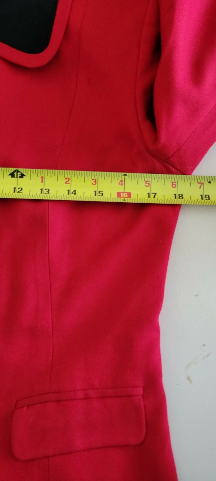 Vtg David Brooks Womens Red Blazer Jacket Velvet Trim Sz 6 Made In USA