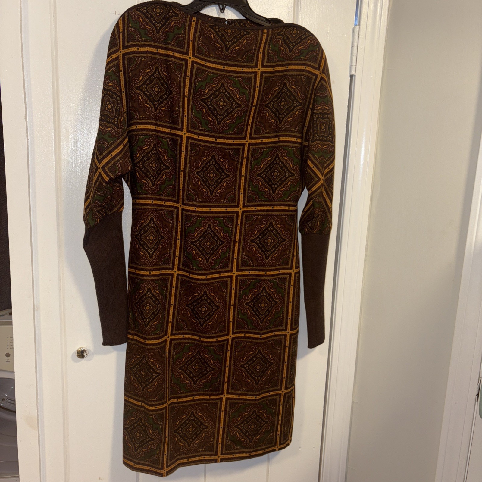 Vintage Wool Hanae Mori Women’s Dress Sz 12 Retro Grannycore