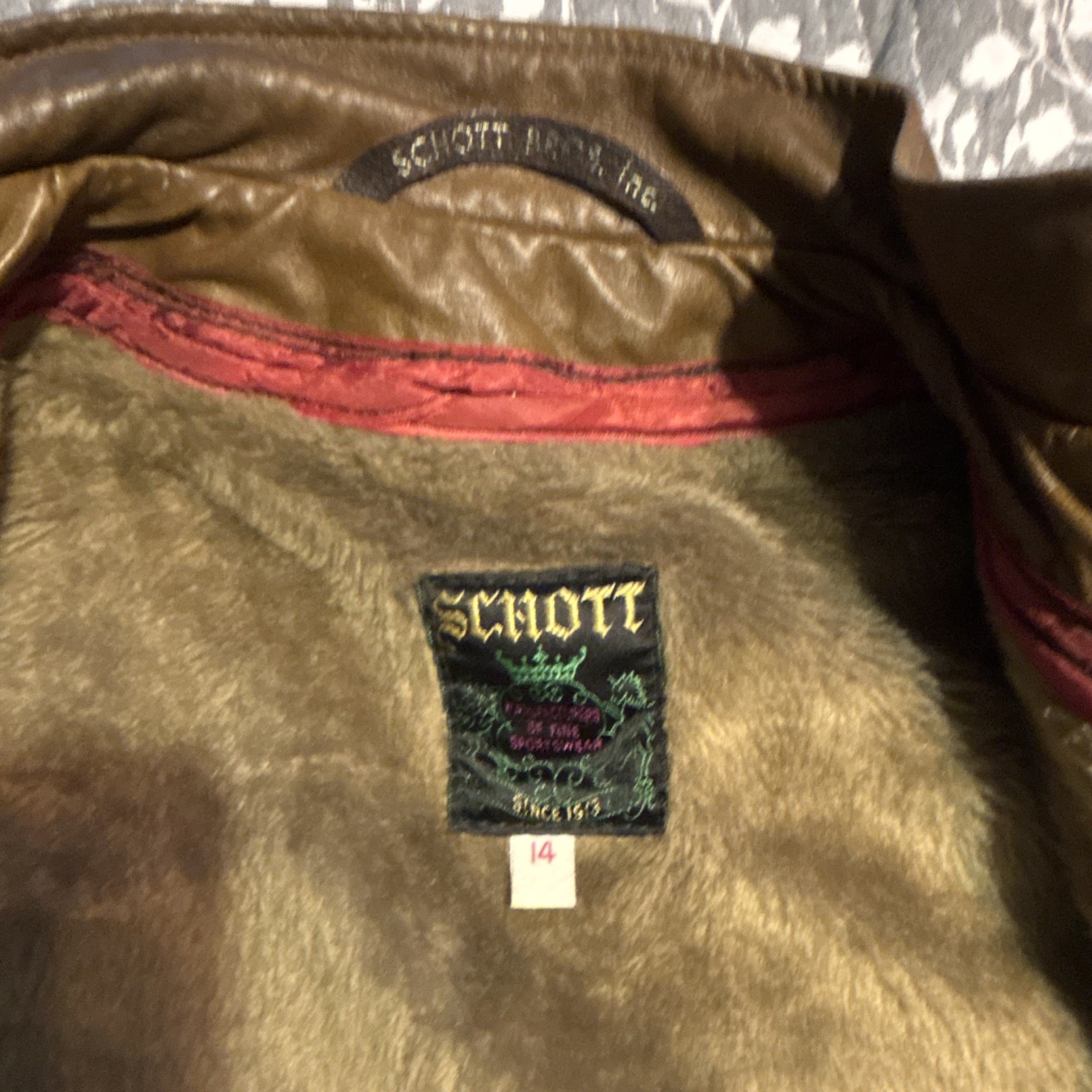 Vintage 70’s, SCHOTT cafe racer, leather motorcycle jacket, Talon size 14 women