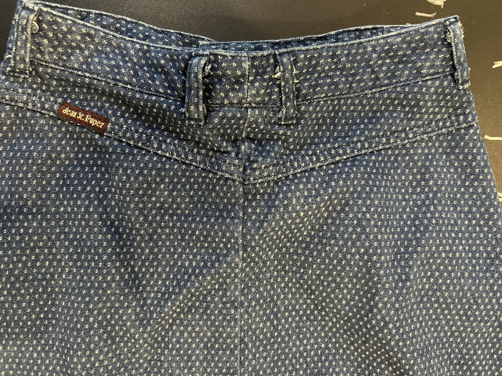 Jean St. Tropez Skirt – Vintage – Blue With White Dots – Denim