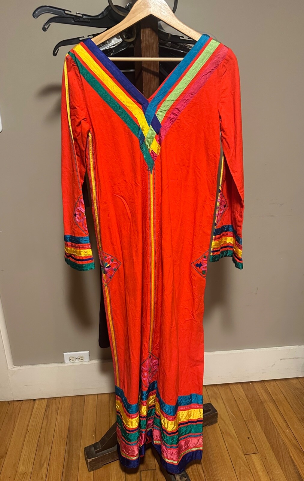 1970’s Mexican Vintage Caftan Dress by Josefa Diseno excellent condition