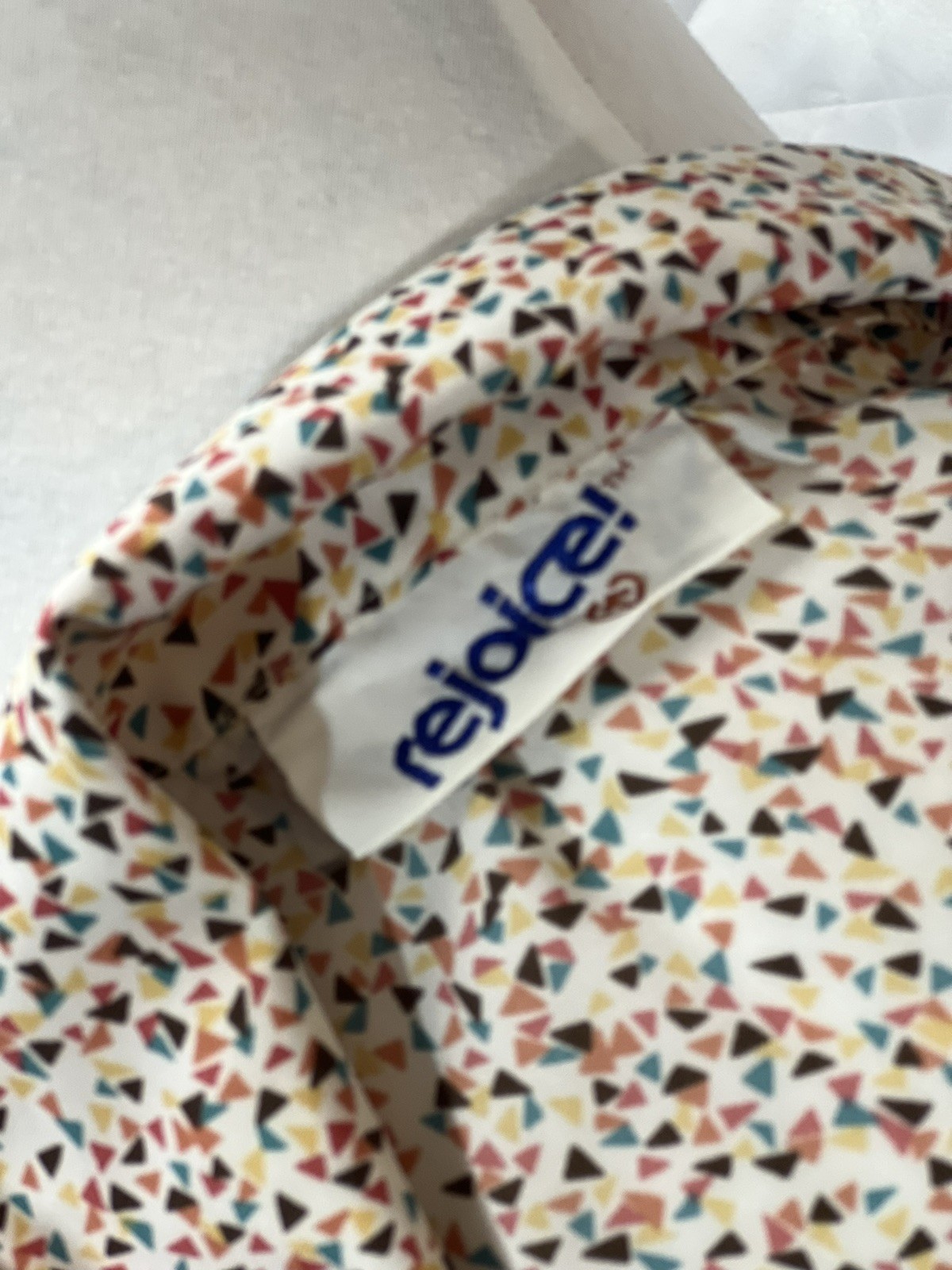 Vintage 70’s Rejoice Branded Polyester Women’s geometric Blouse, Pre-owned Sz L