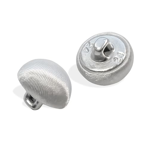 12 Pcs Satin Buttons – 0.6 inch Tuxedo Buttons with Shank – Perfect for White