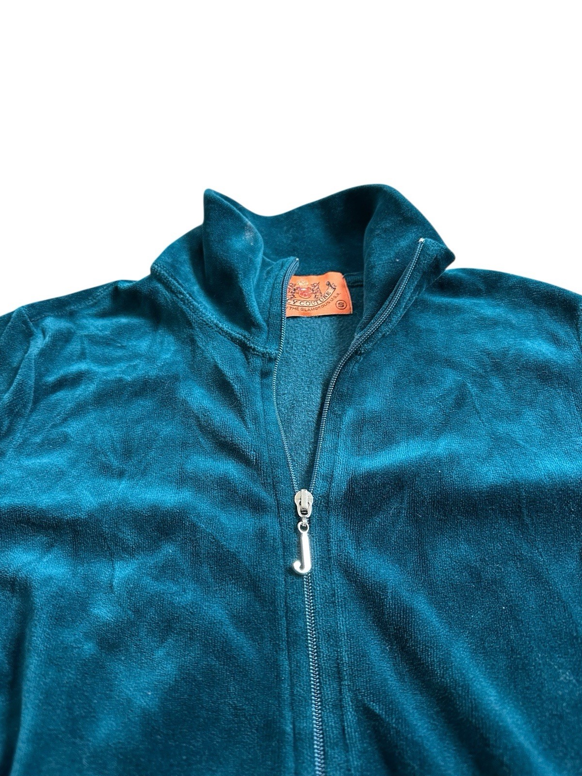 Vintage Y2K Original Juicy Couture Velour Jacket J Zipper Made In USA Size Small