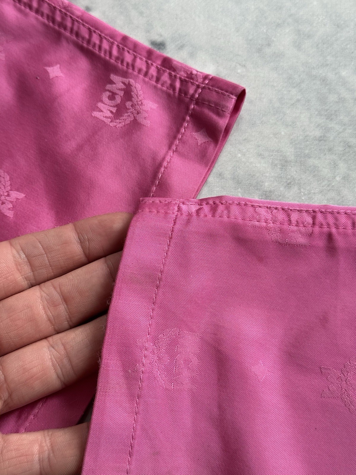 MCM baby Pink Vintage Retro Multilogo Pants Y2K Japanese Style De Luxe