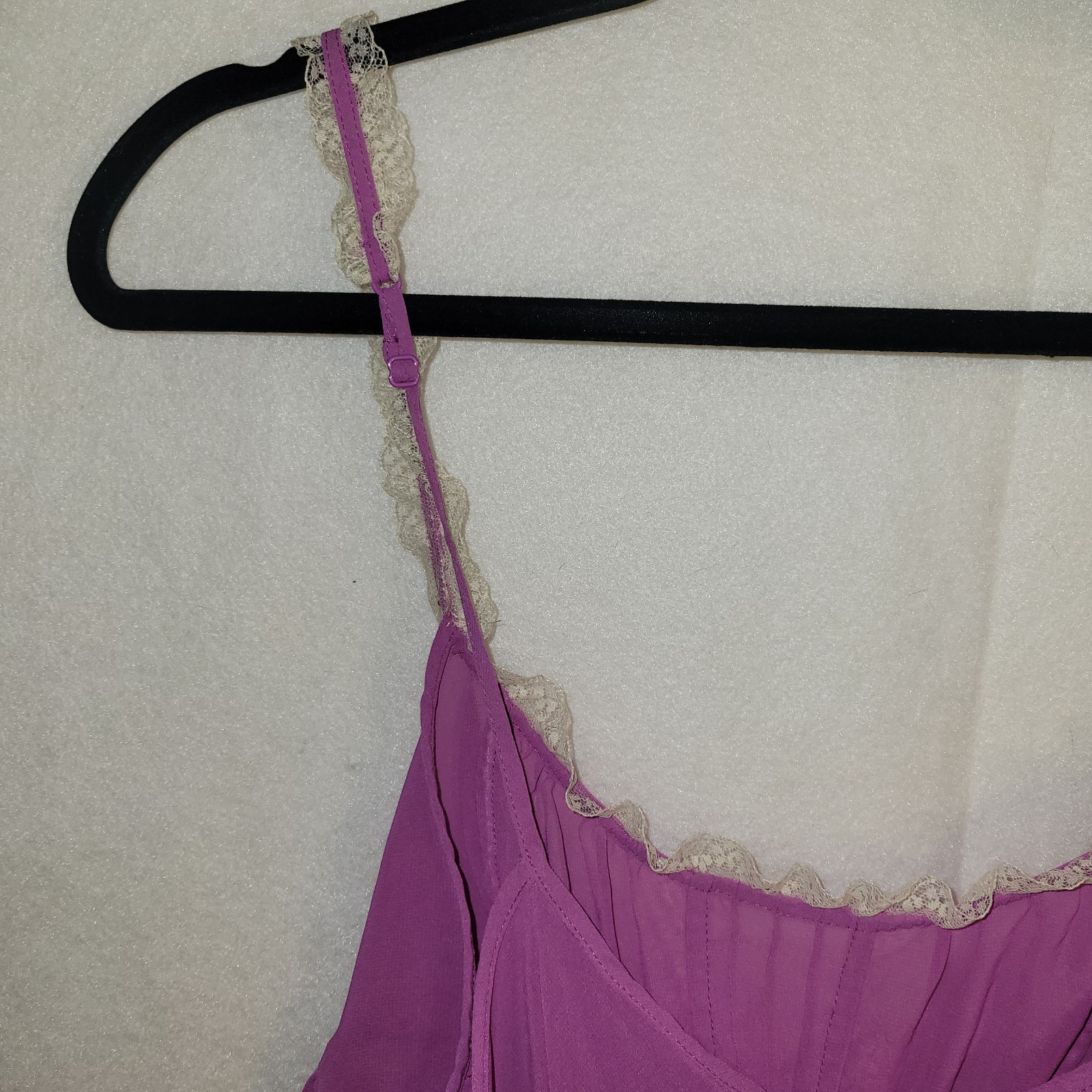 Vintage Victoria’s Secret Purple Lace Trim Babydoll Cami Top M