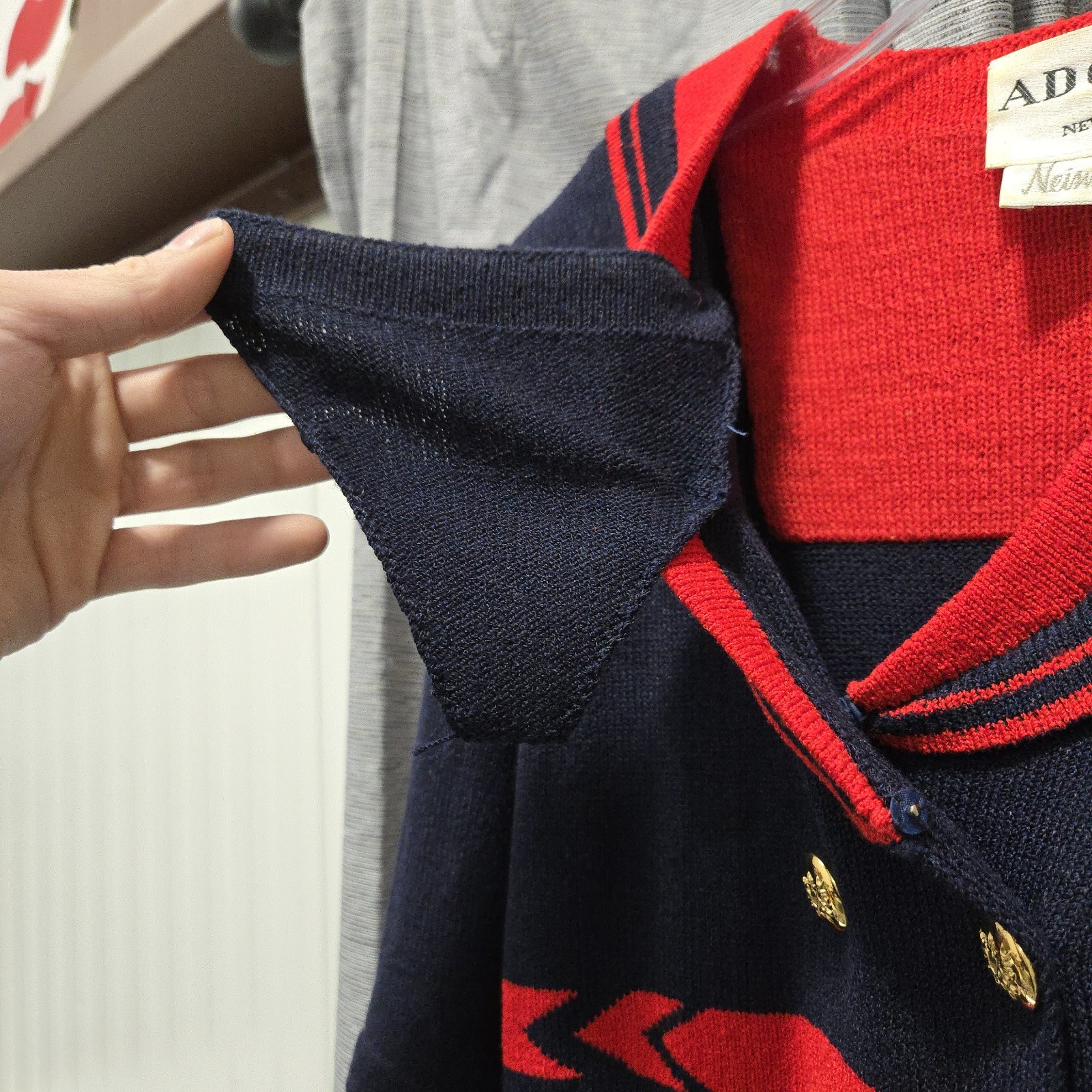 VTG Adolfo Neiman Marcus | Blue & Red Sailor/Nautical Themed Dress