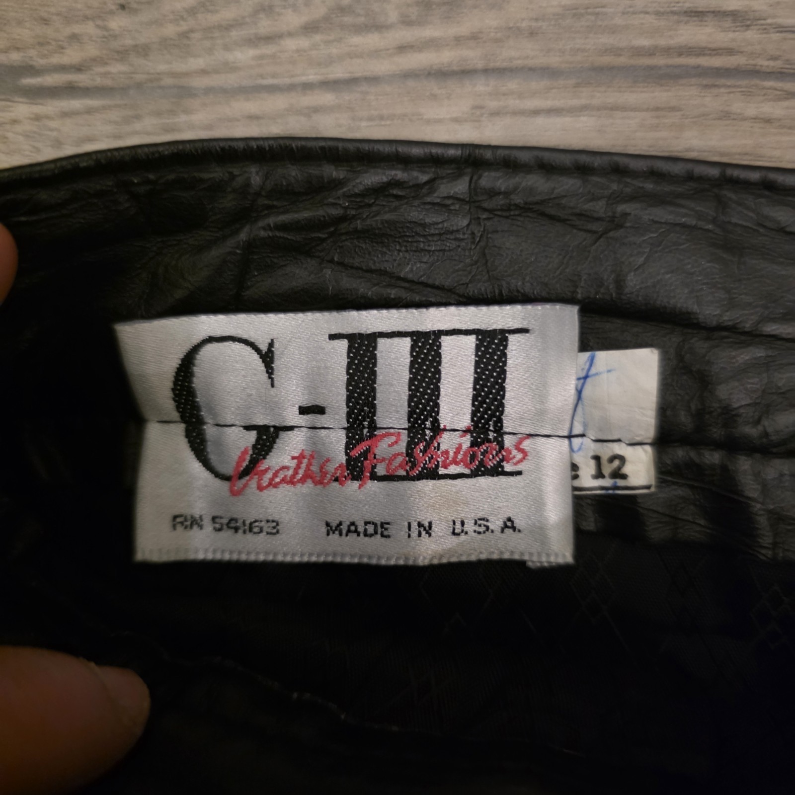 Vtg Skirt 80-90s Geuine Leather G-III Leather Fashions Size 12