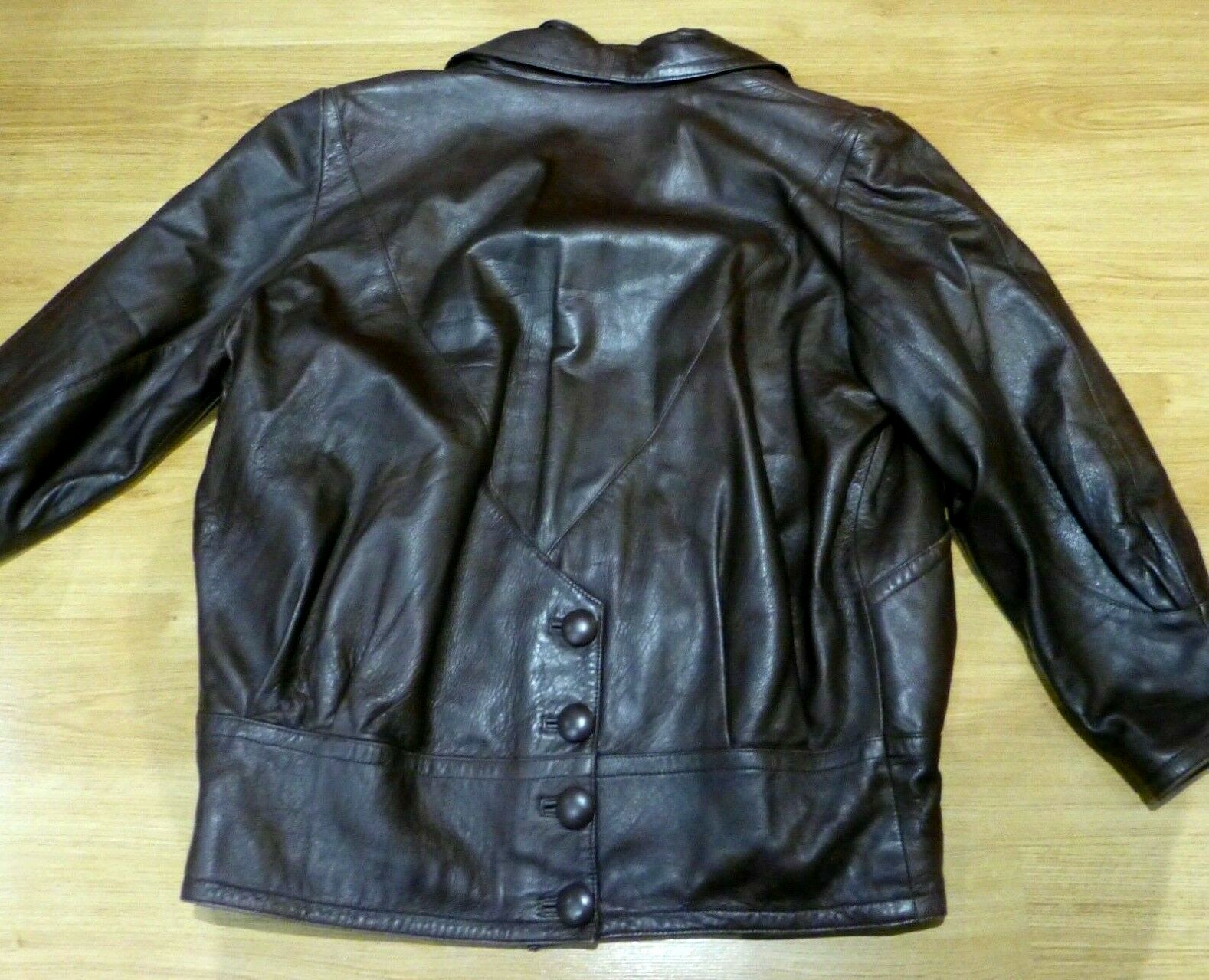 1980 DIJA vintage Dark Chocolate Women’s Genuine Leather jacket UK16, US12, EU44