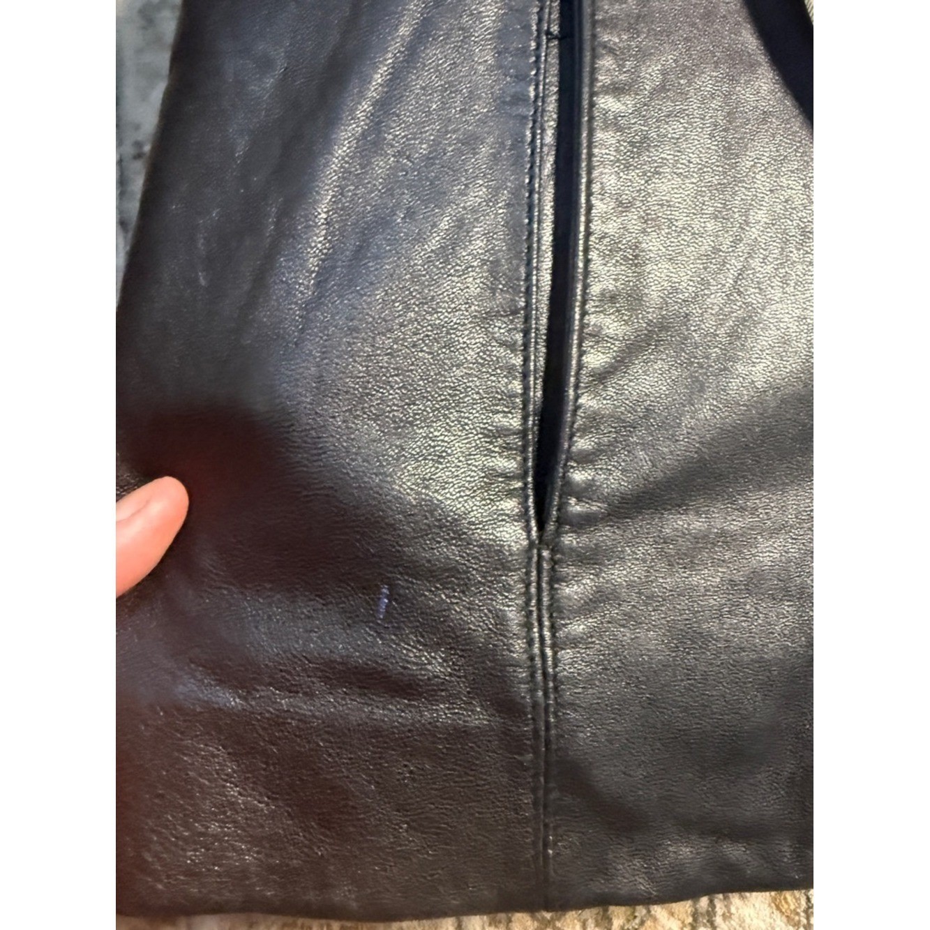 Vintage Worthington Black Genuine Lambskin Leather Jacket M 90s Minimalist