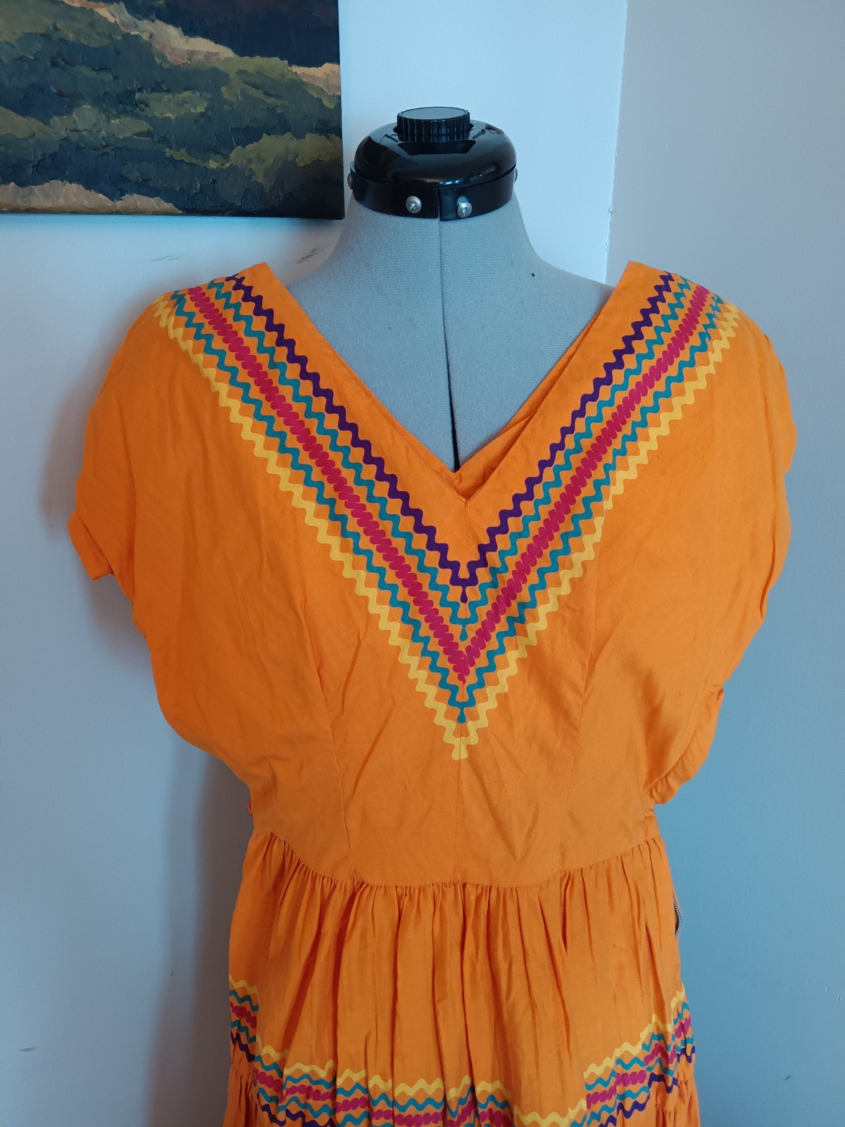 Vintage 1950s Sun Dress, Patio Western Togs Style New Look Dress Rockabilly xs