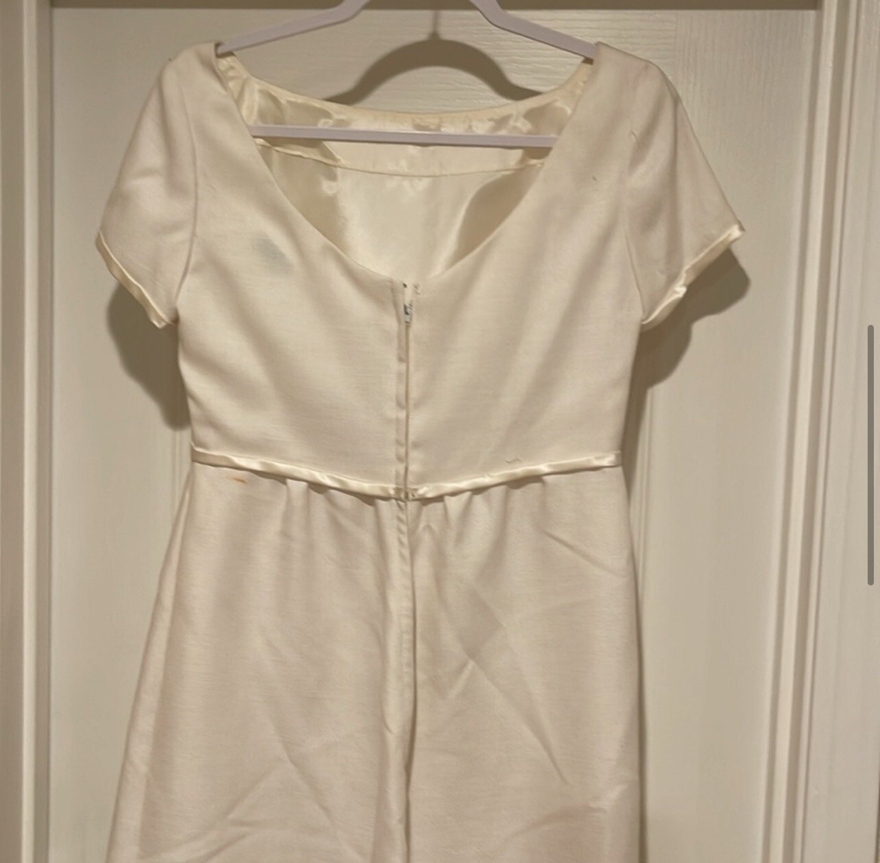 1960s Emma Domb Ivory Dress Size 13 Little Dirty