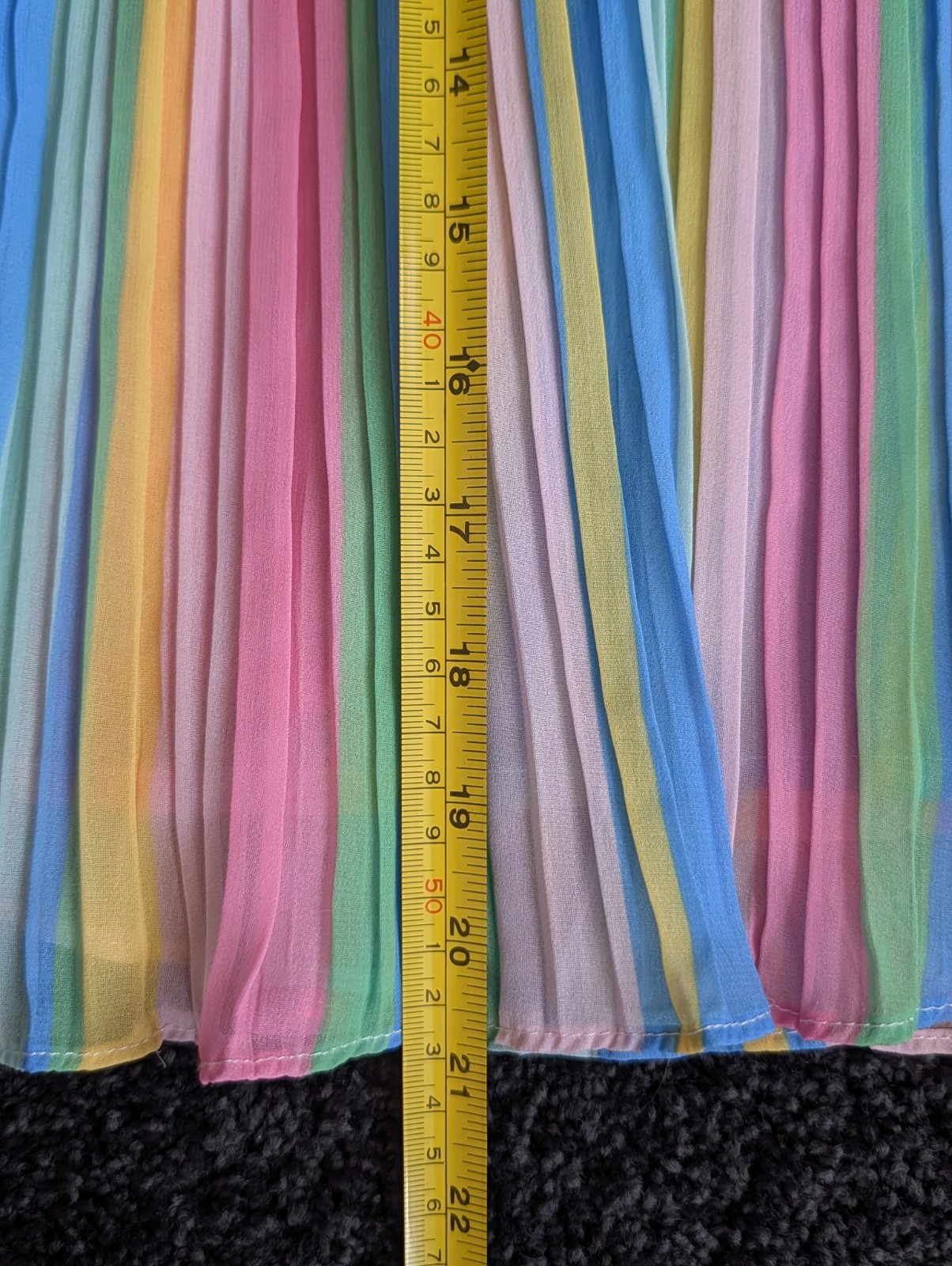Vintage 1980s Three-tiered Pastel Striped Off The Shoulder Ruffle Mini Dress S/M