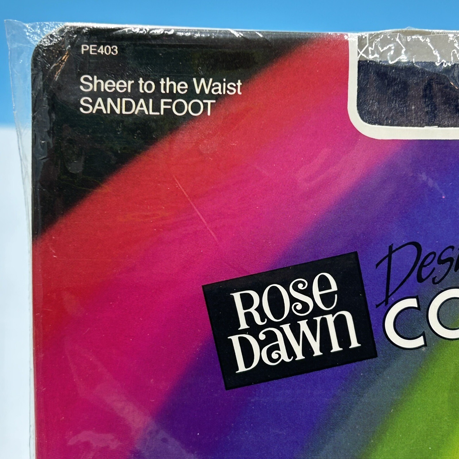 Sheer Sandal Foot Rose Dawn Colors Pantyhose Size B Navy Vintage People’s Drug