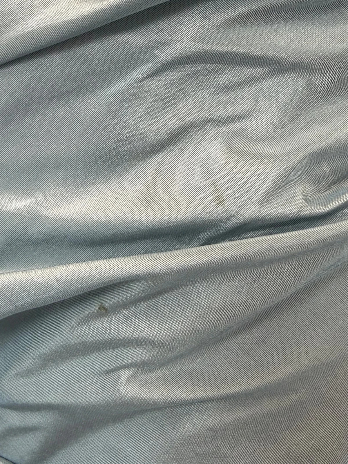 Vintage Catherine Regehr Saks Fifth Avenue Ice Blue Silk Ruffle Prom Dress Gown