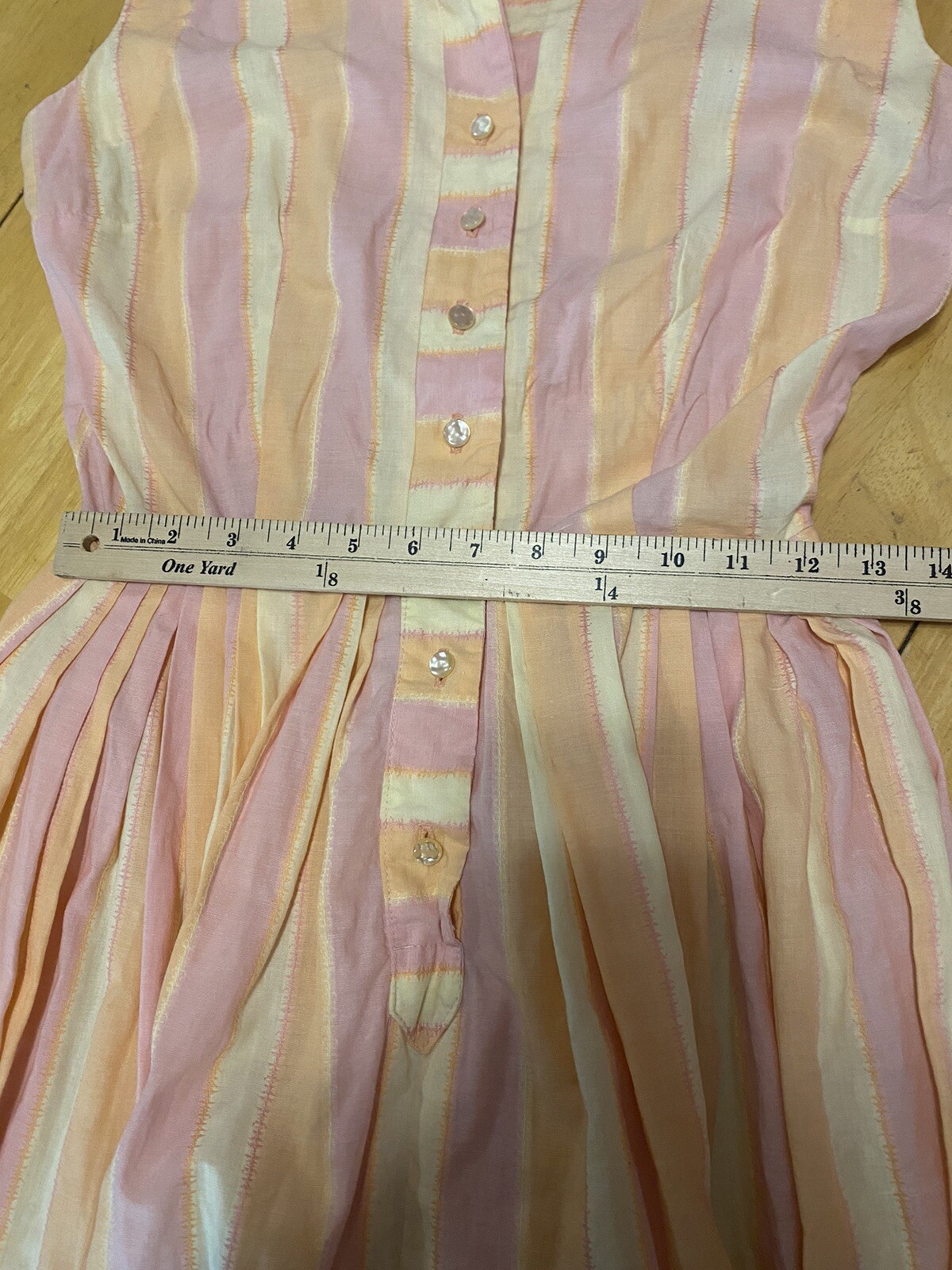 Vintage 1950 Pink/Orange New Look Dress SZ 2