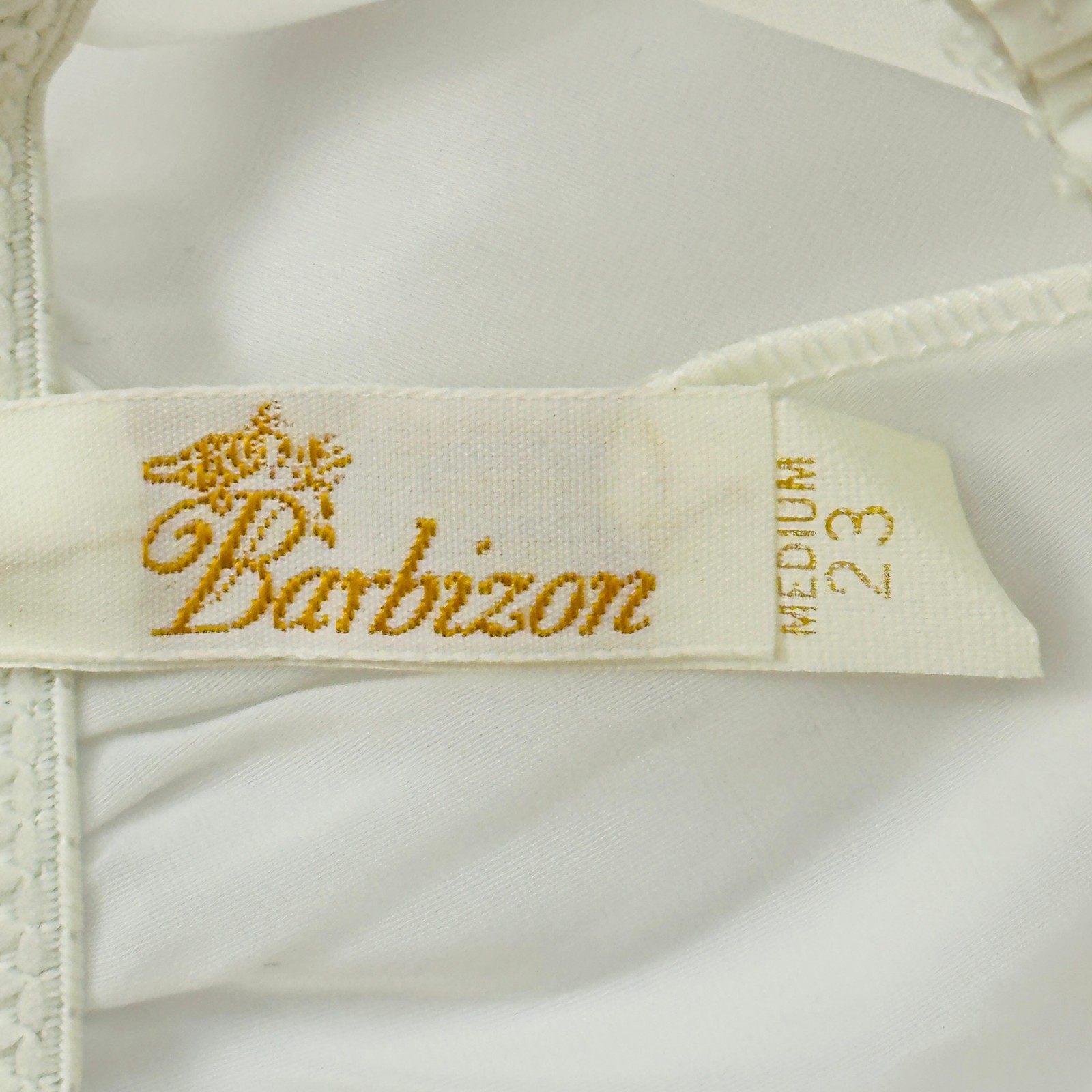 1950s Barbizon White Half Slip Taffeta Medium 23 GOOD ELASTIC WHITE CLEAN