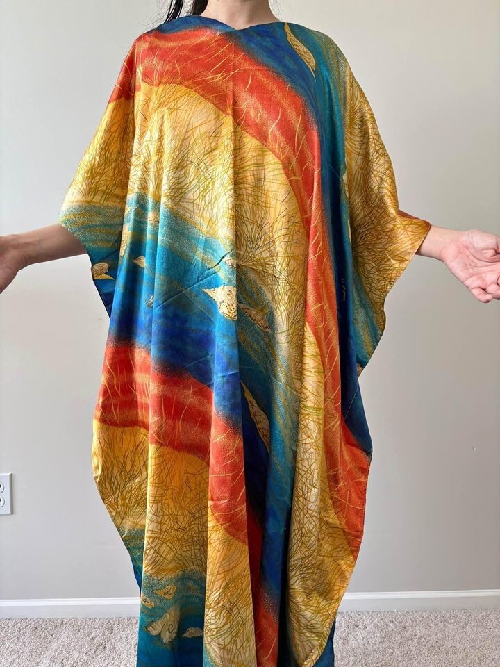 Beautiful vintage rainbow summer lightweight kaftan – brand new w tags removed
