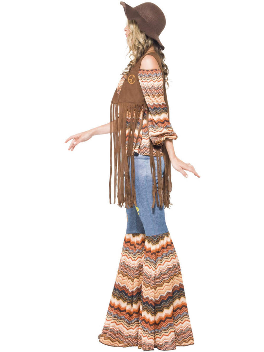 70s Harmony Hippie Costume Adult Orange
