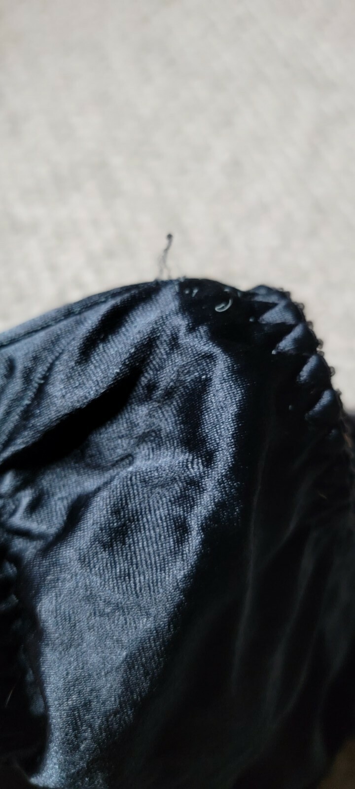 Vintage 80s Victoria Secret Gold Label Black Shiny Panties Small see details